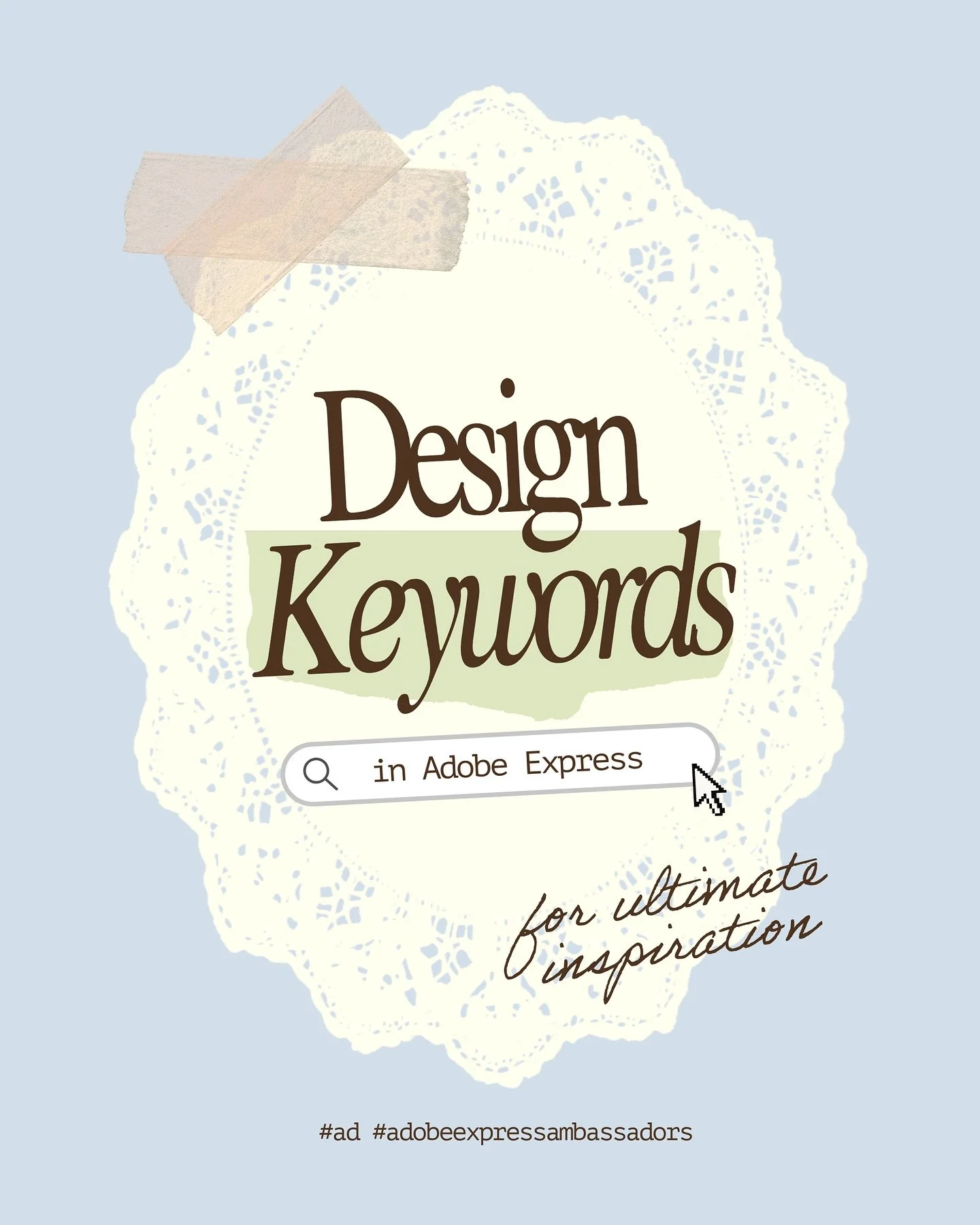 Save these design key words!! 💻 

@adobeexpress have SO many design assets and hidden gems, especially if you know what to search for😋

So today we&rsquo;re spilling the tea ☕️ on some of our favourite keywords to search!

Whether it be for mood bo