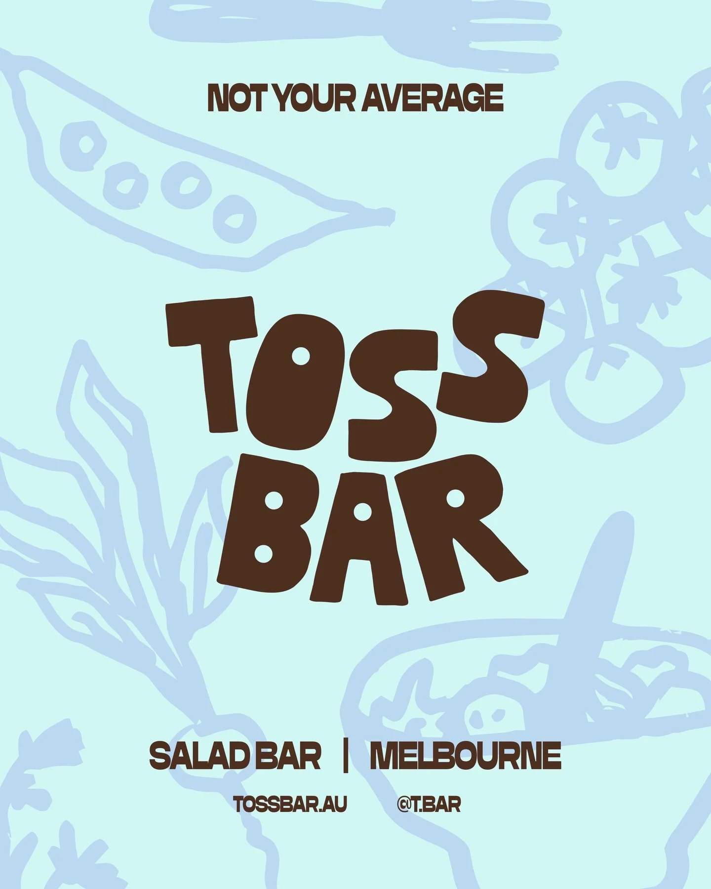 Say hello to Toss Bar!!

A build your own salad bar in Melbourne, with a focus on the freshest, quality ingredients and ultimate flavour🥬🥑🥙

From the second we glanced at this brief, we knew it needed some seriously funky branding that was truly g