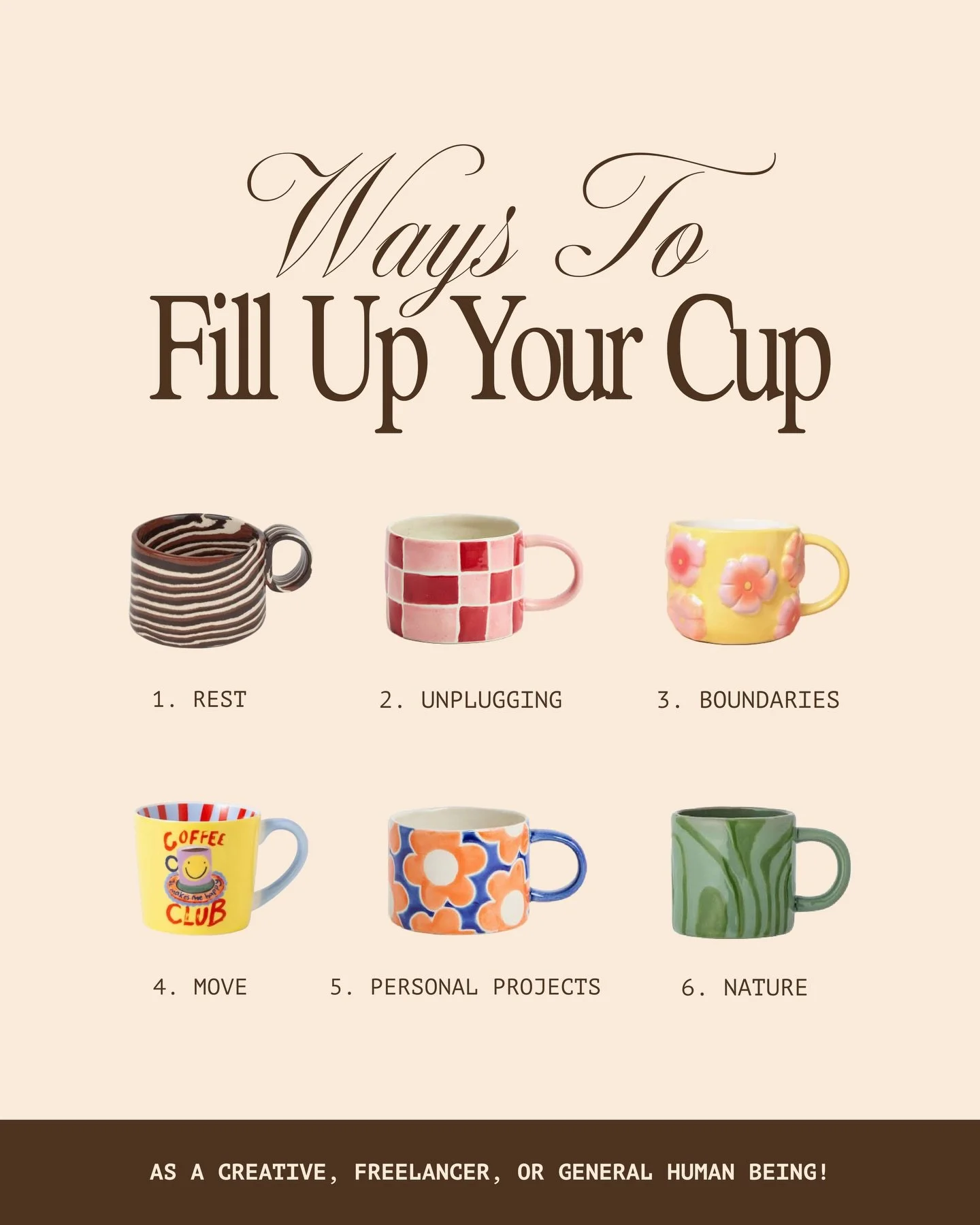 Remember to fill up your cup✨

The weekends are all about resetting and recharging for the week ahead, so here are some sweet little ways to fill up your cup for the coming week🫶🏻

Life can be soo hectic so it&rsquo;s important to set aside time fo