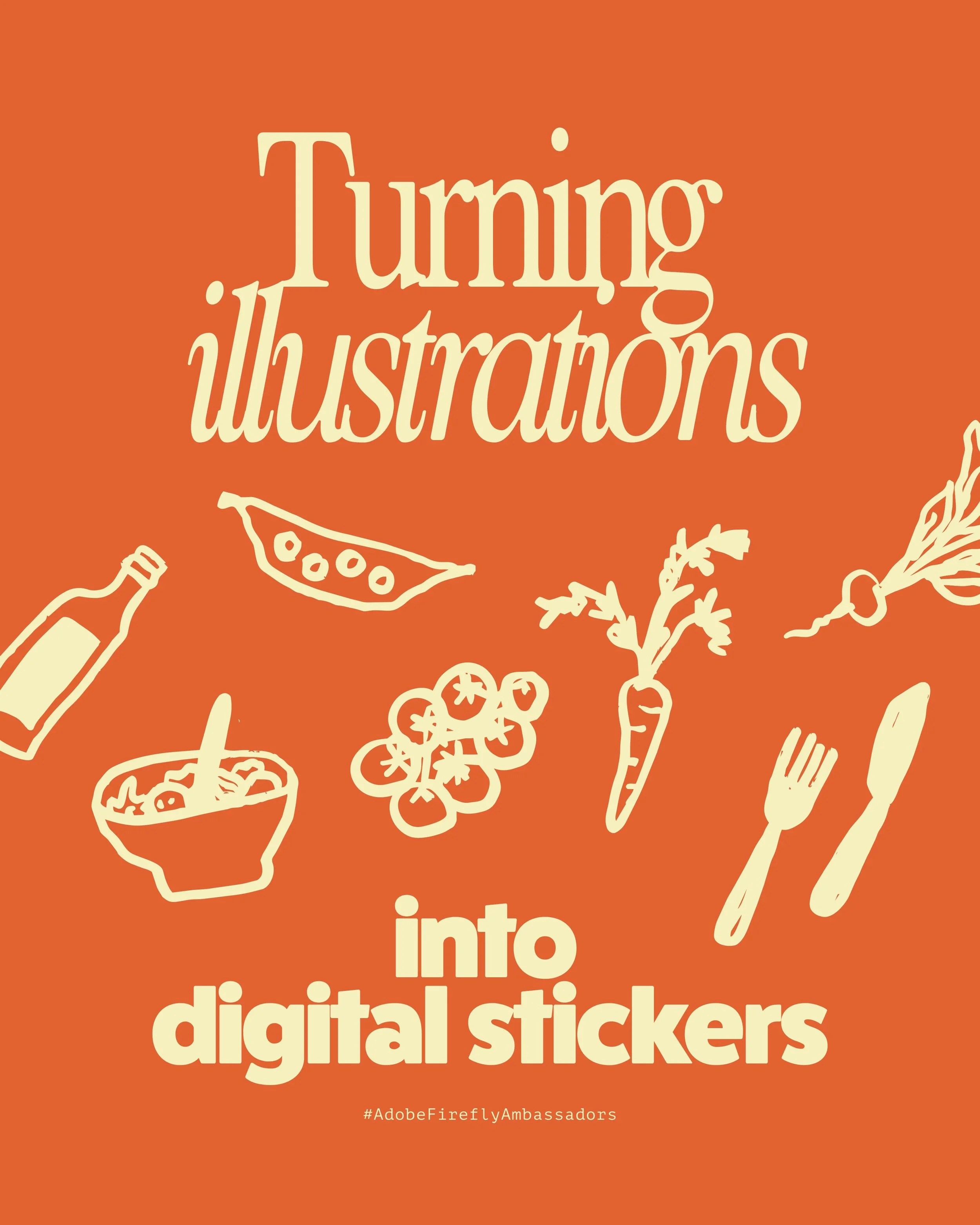 Turning these cutie illustrations into fun stickers🍅🫛

If you remember our Toss Bar project, you&rsquo;ll recognise these fun illustrations that we created to complete the brand!

We wanted to do a little something extra with these illustrations an