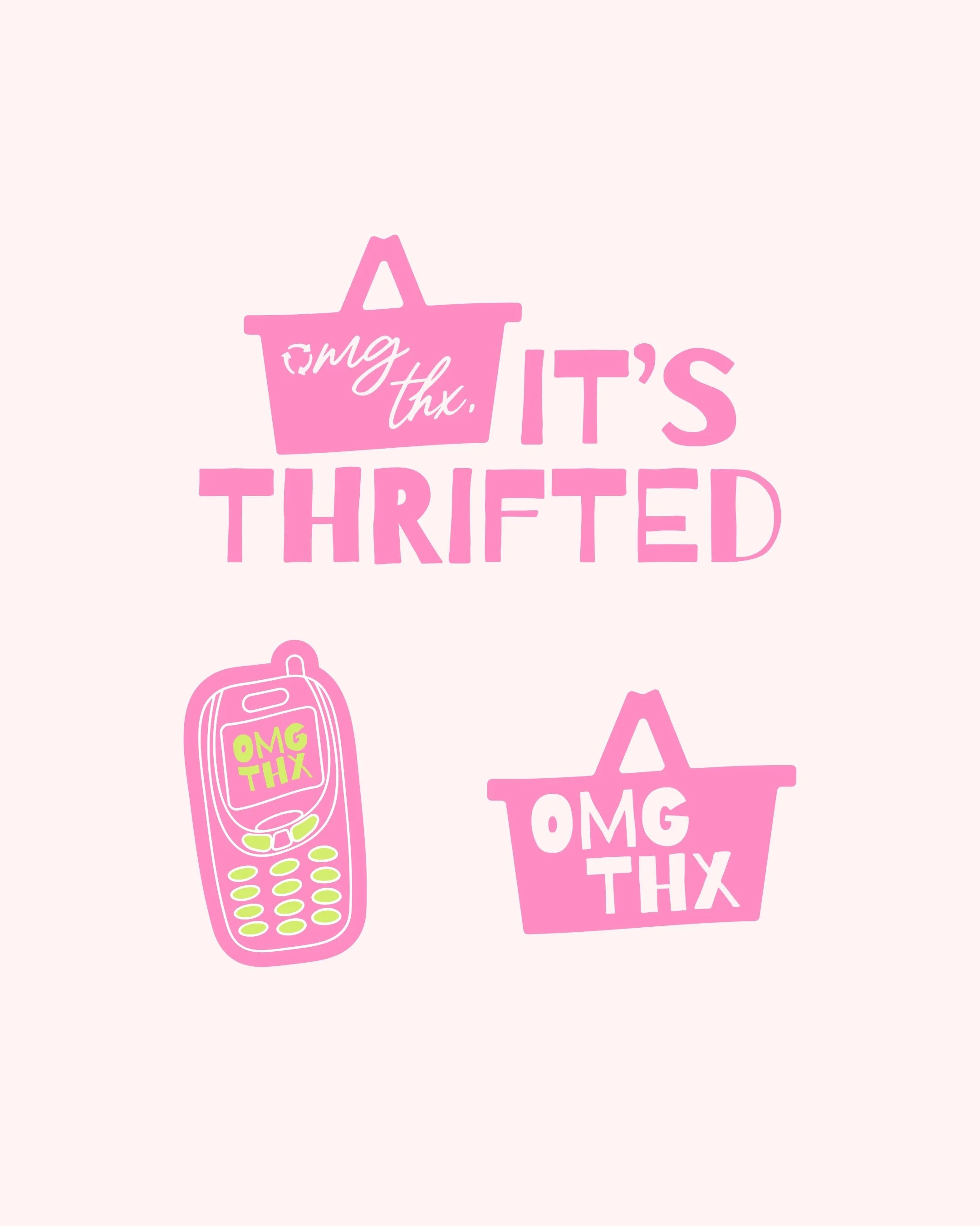 A client spotlight for @omgthxitsthrifted because it&rsquo;s too fun not to share🫶🏼

A fun project from start to finish that we are still obsessed with!! Especially the logo suite for this🥰

We wanted to create a brand identity that felt nostalgic