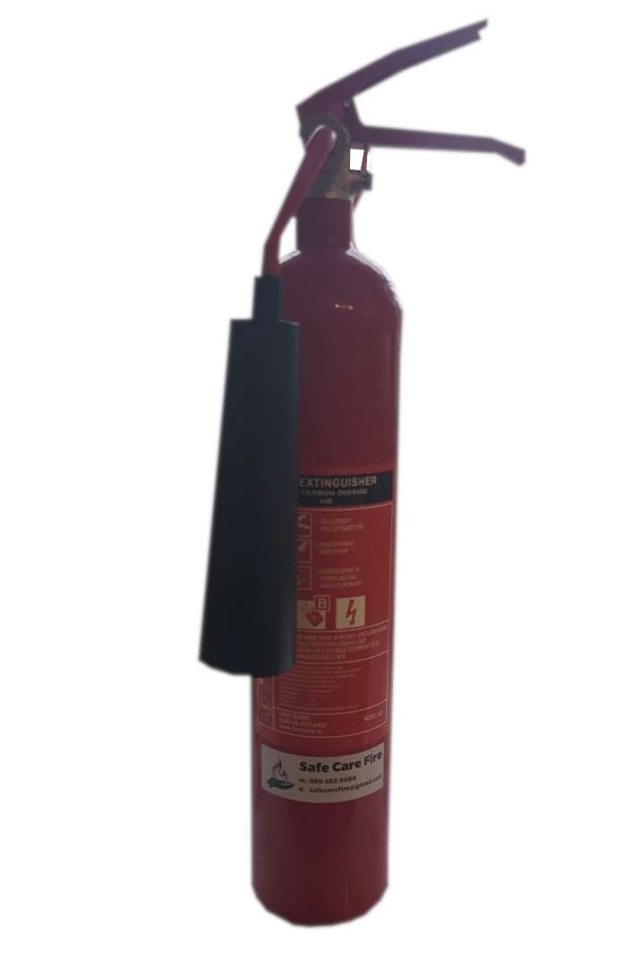 Picture of a carbon dioxide-based fire extinguisher