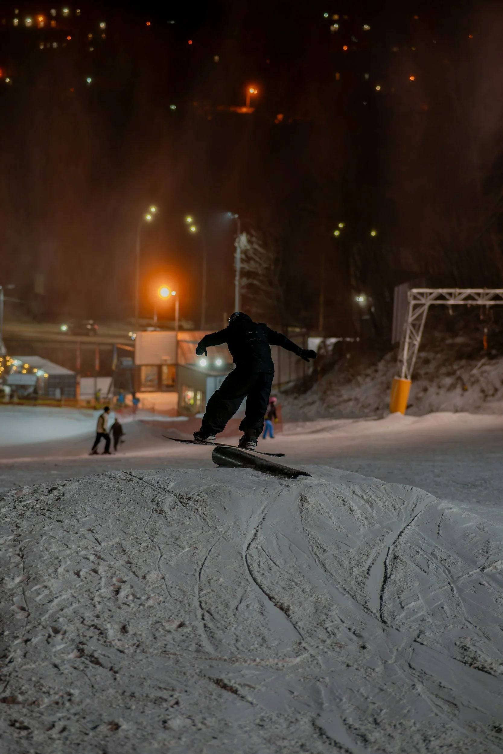 Night Skiing and Snowboarding - Winter Activity - Niseko