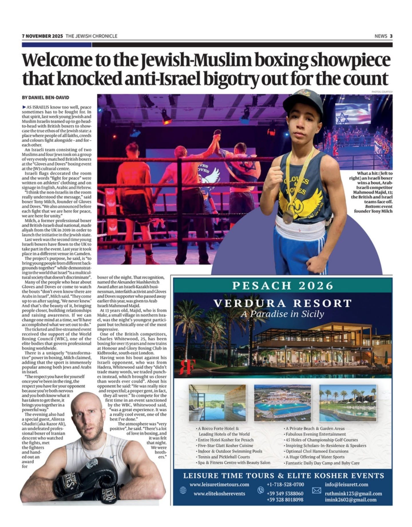 The Jewish Chronicle: Welcome to the Jewish-Muslim boxing showpiece that knocked anti-israel bigotry out for the count