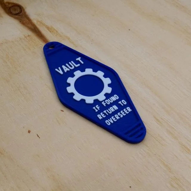 Vault Inplace Sign PL: Fallout Inspired Vault Key Fob Assortment - Print in place — Makers ...
