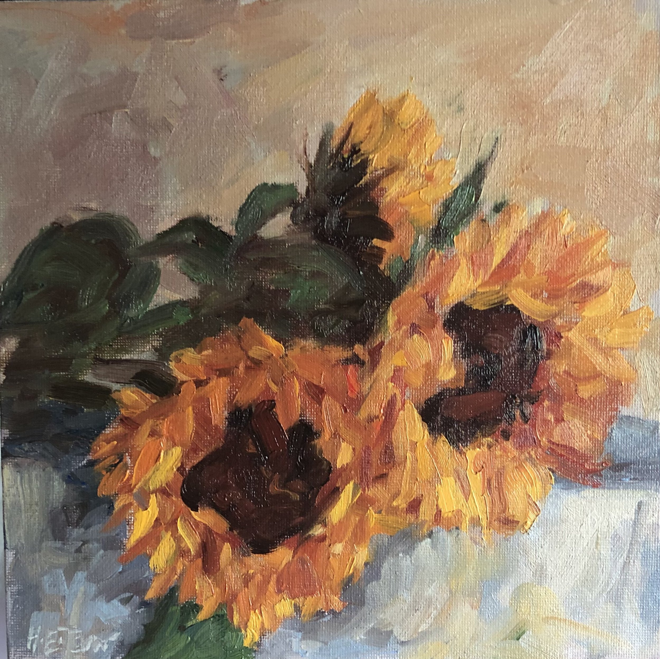 A Trio of Sunflowers