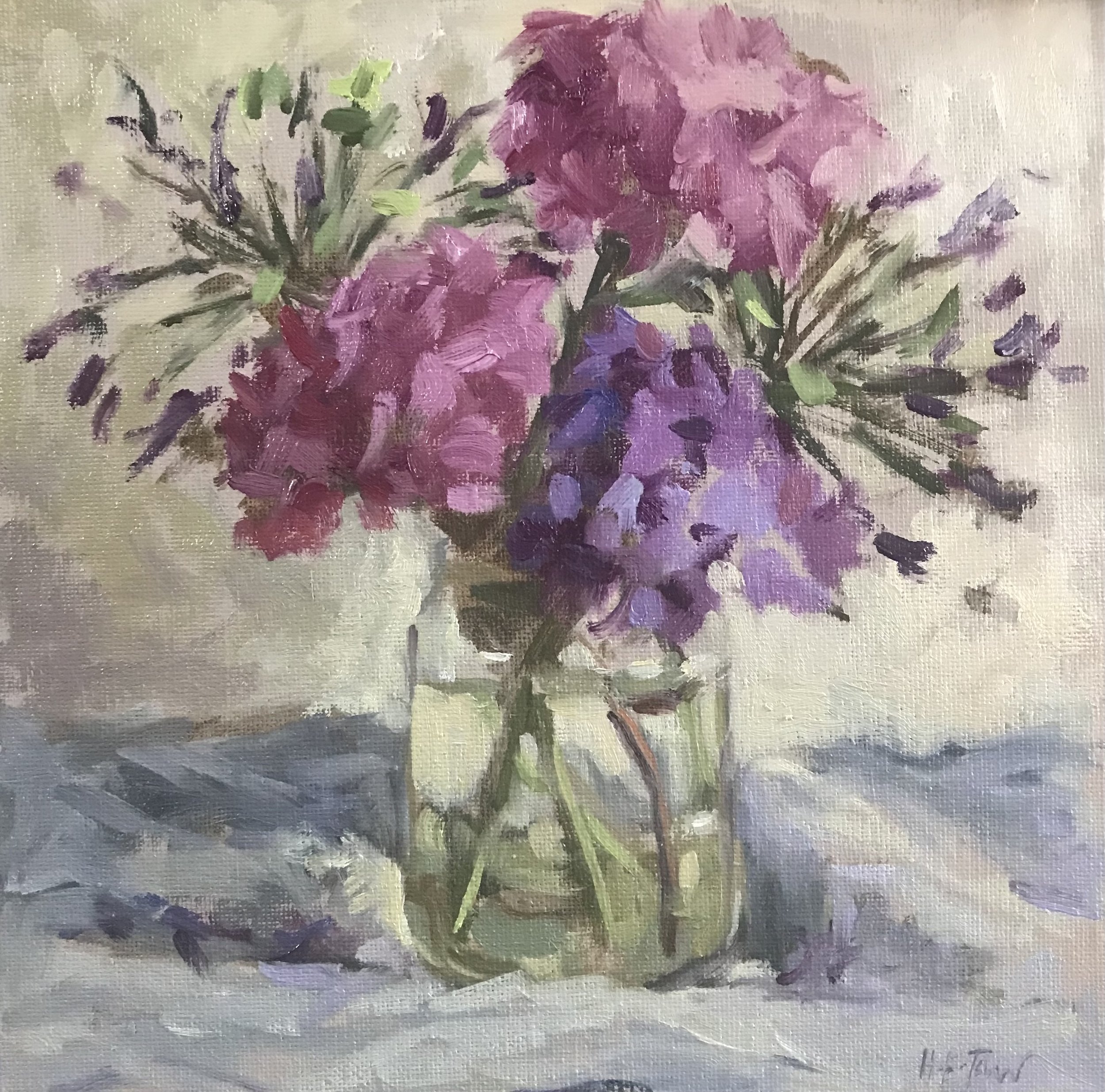 Agapanthus and Hydrangeas in a Jar