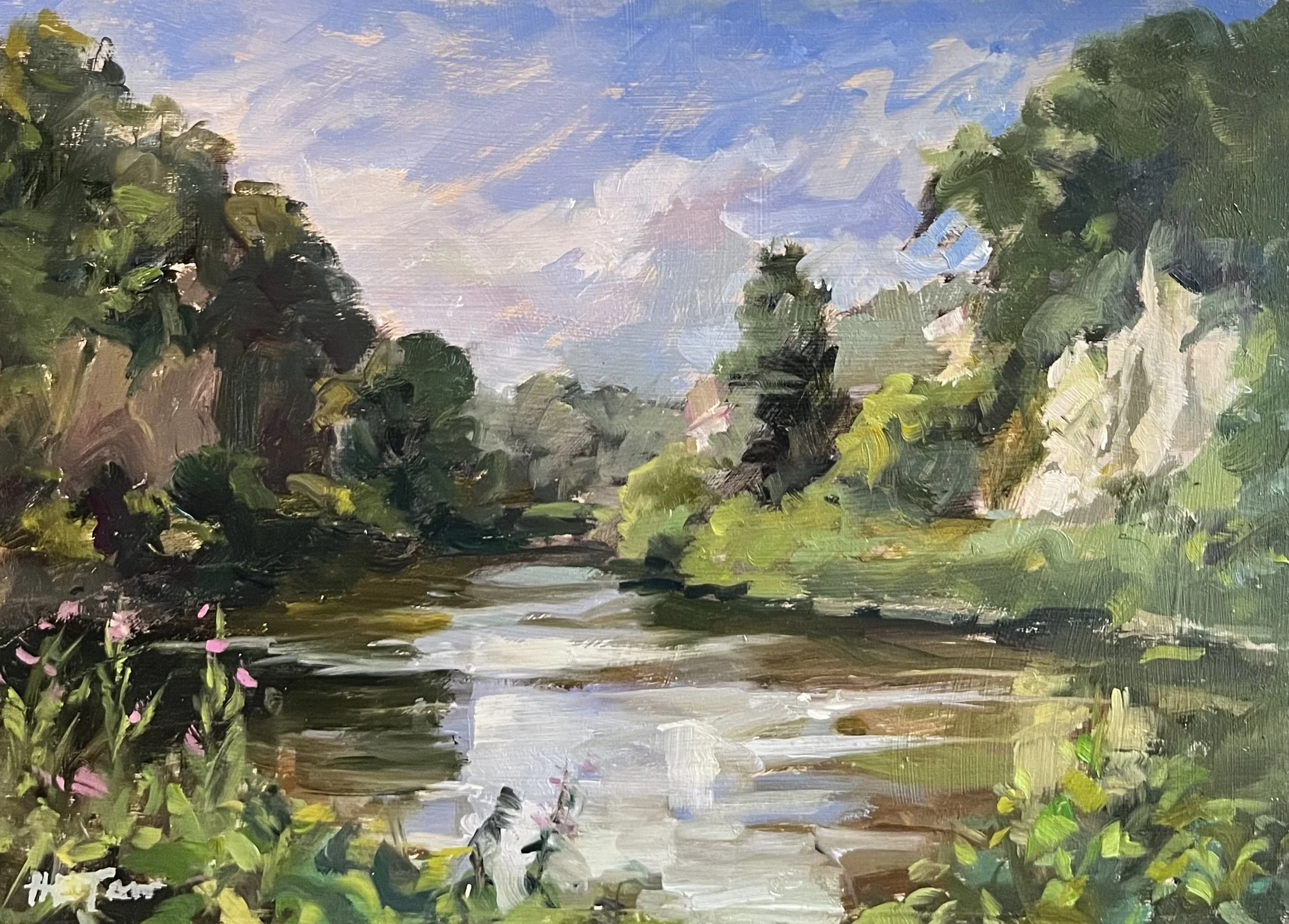 Sunlight on the Crags at Creswell