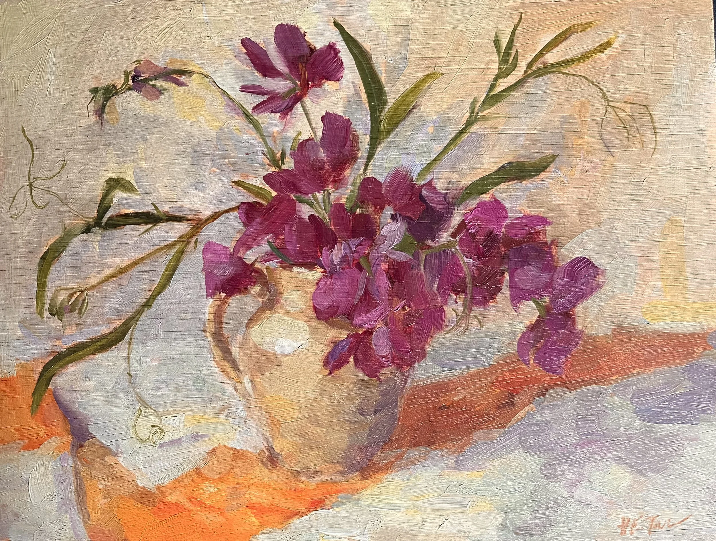 A Jugful of Everlasting Sweet Peas