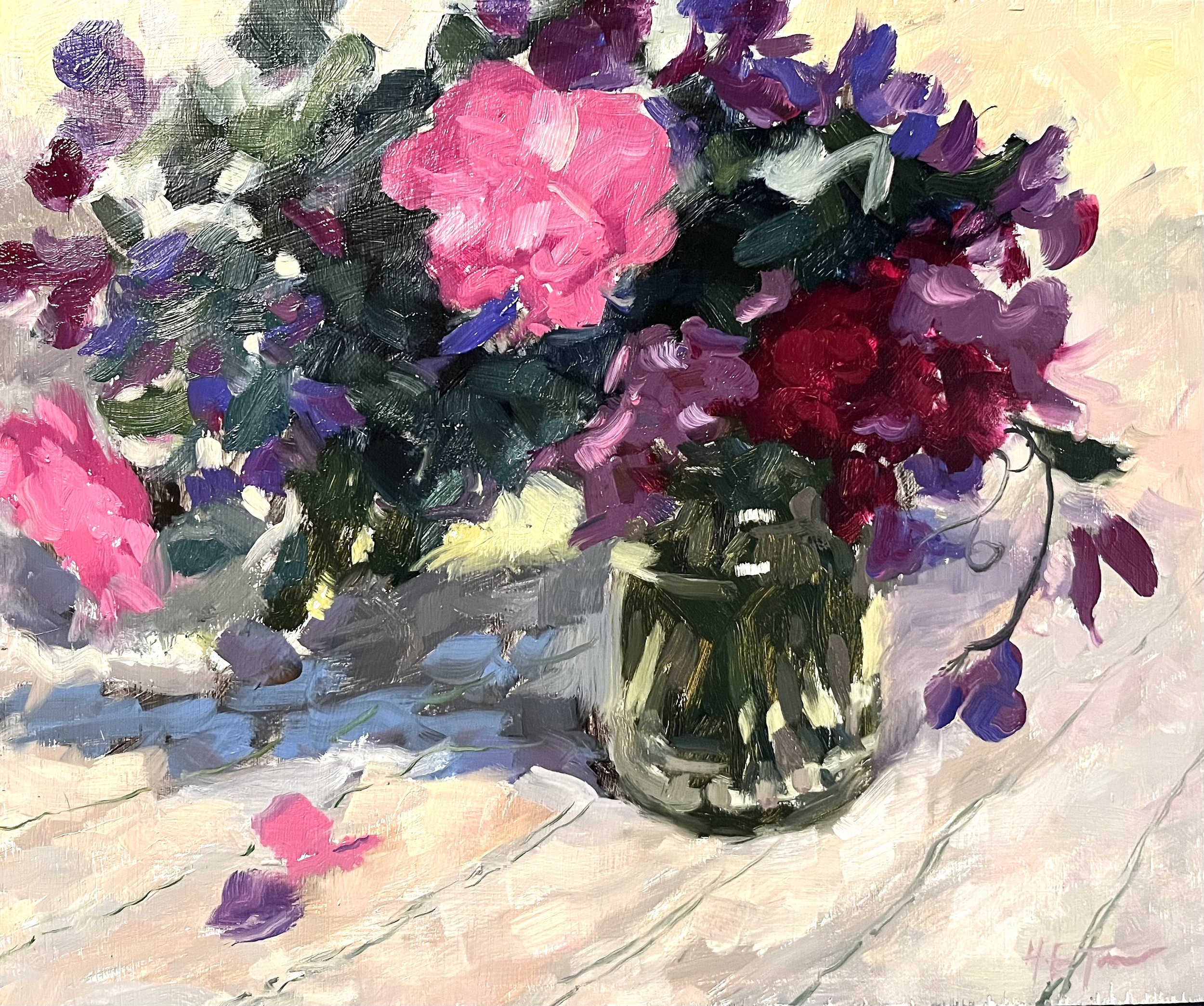 Sweet Peas and Roses