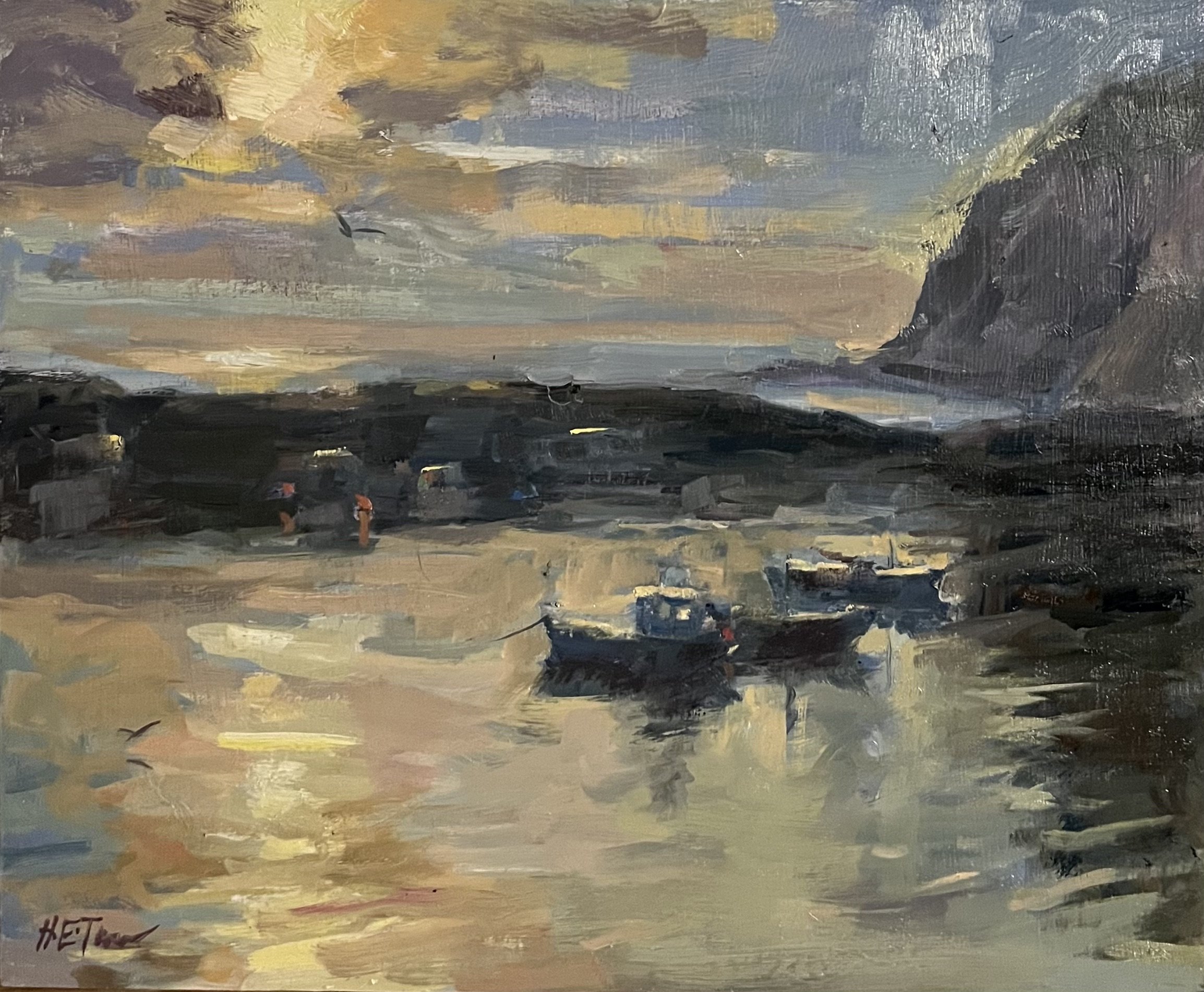 A Tranquil Dawn, Staithes Harbour