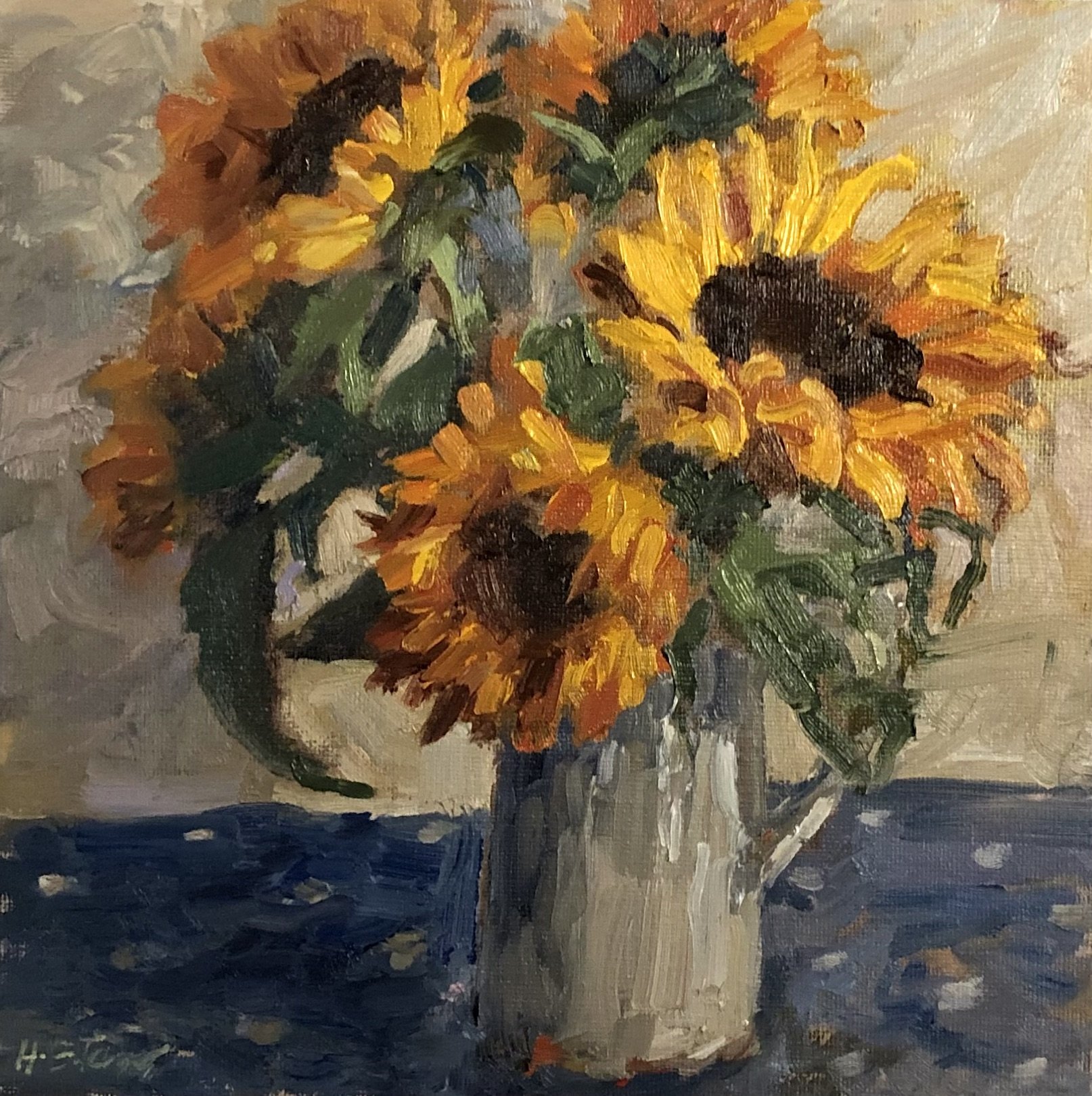 Sunflowers in a Jug