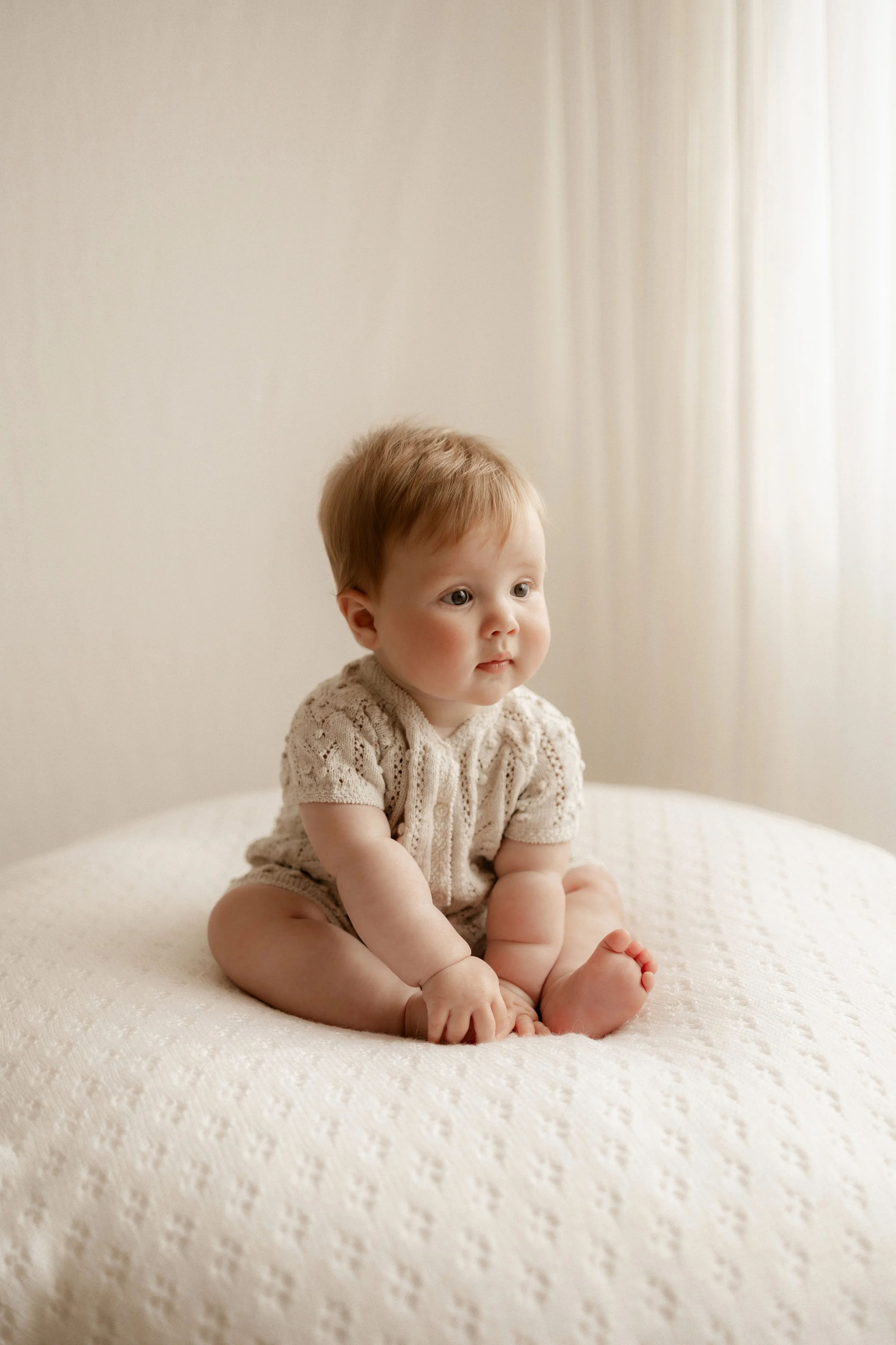 soft natural light on older baby