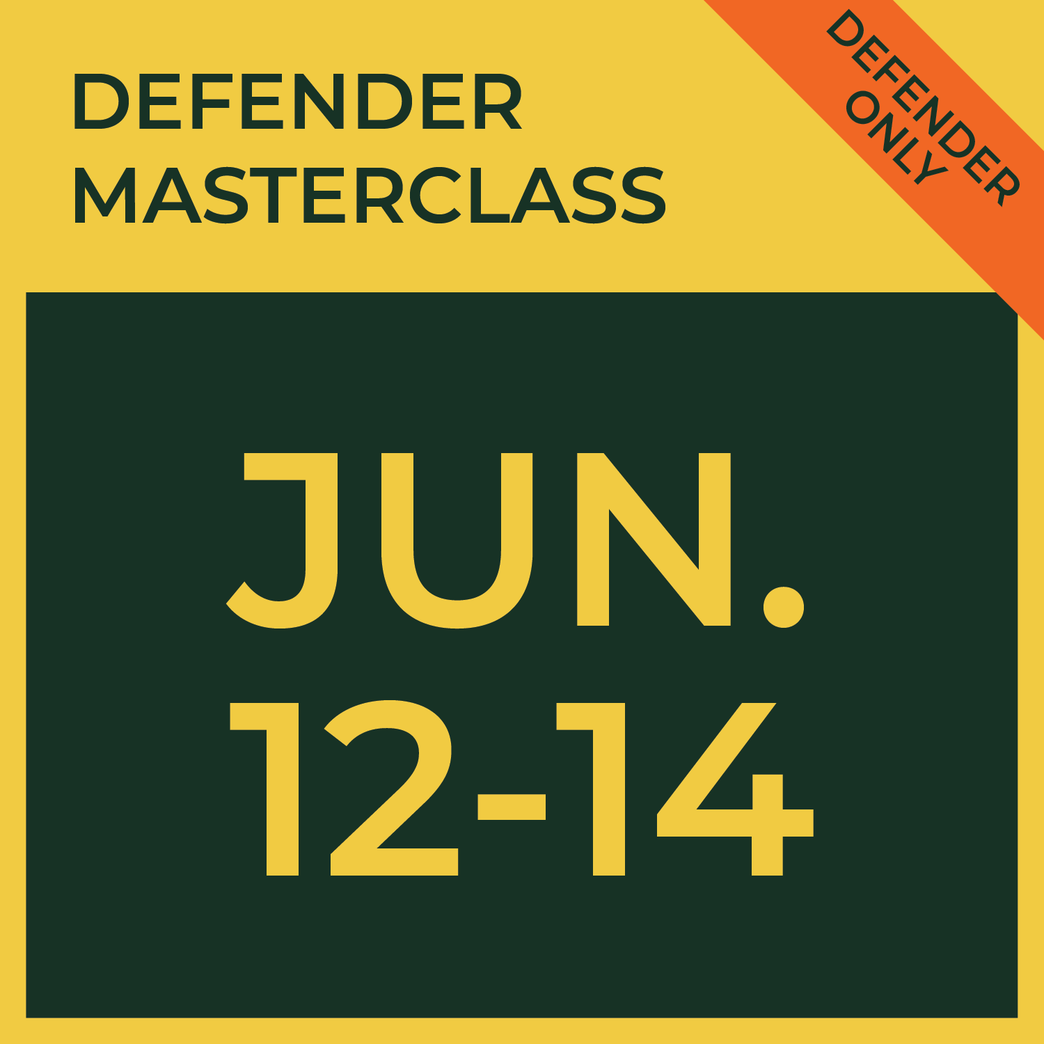 Defender Masterclass