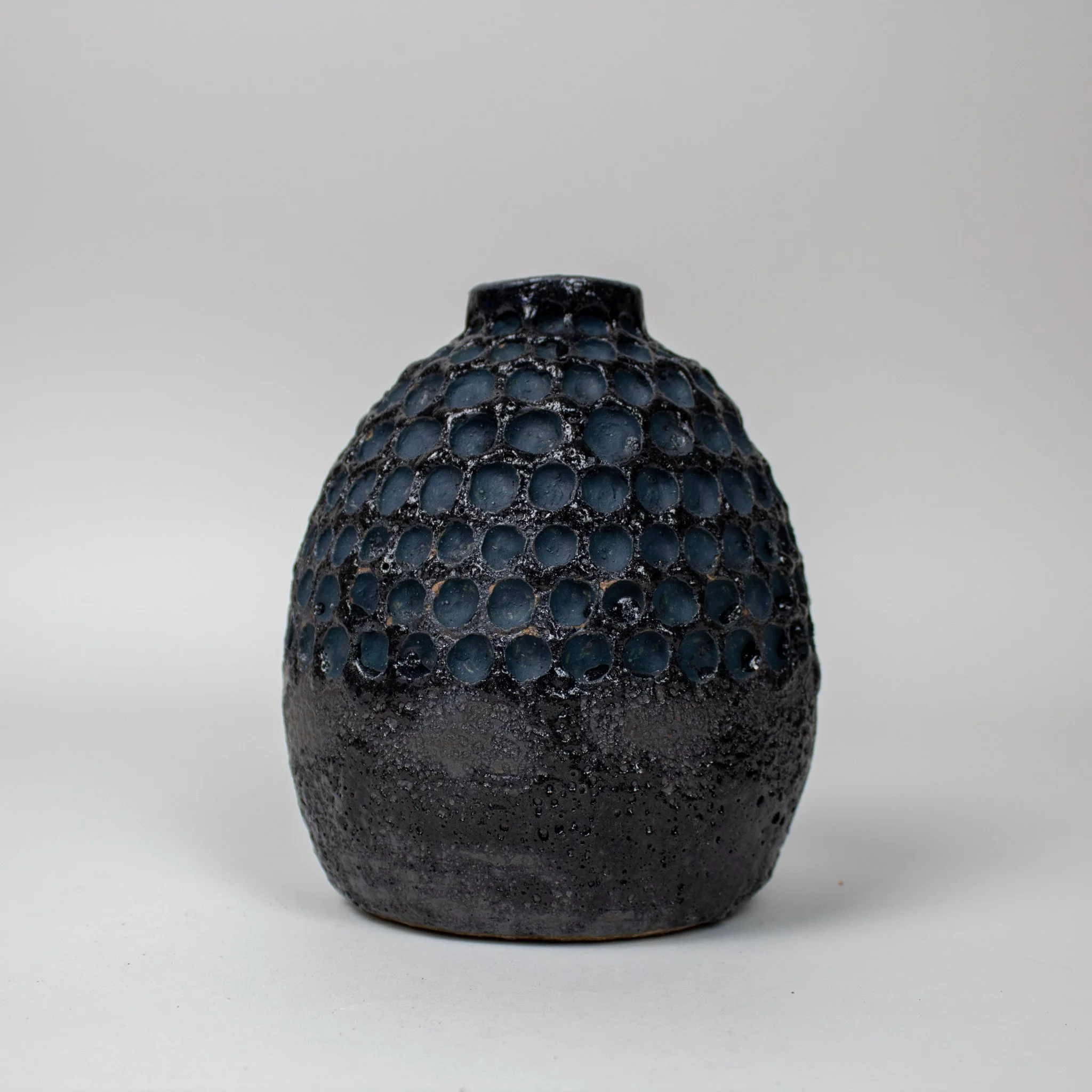 Untitled, thrown, terra sig, marilee's lave glaze, cone 6, 2024
