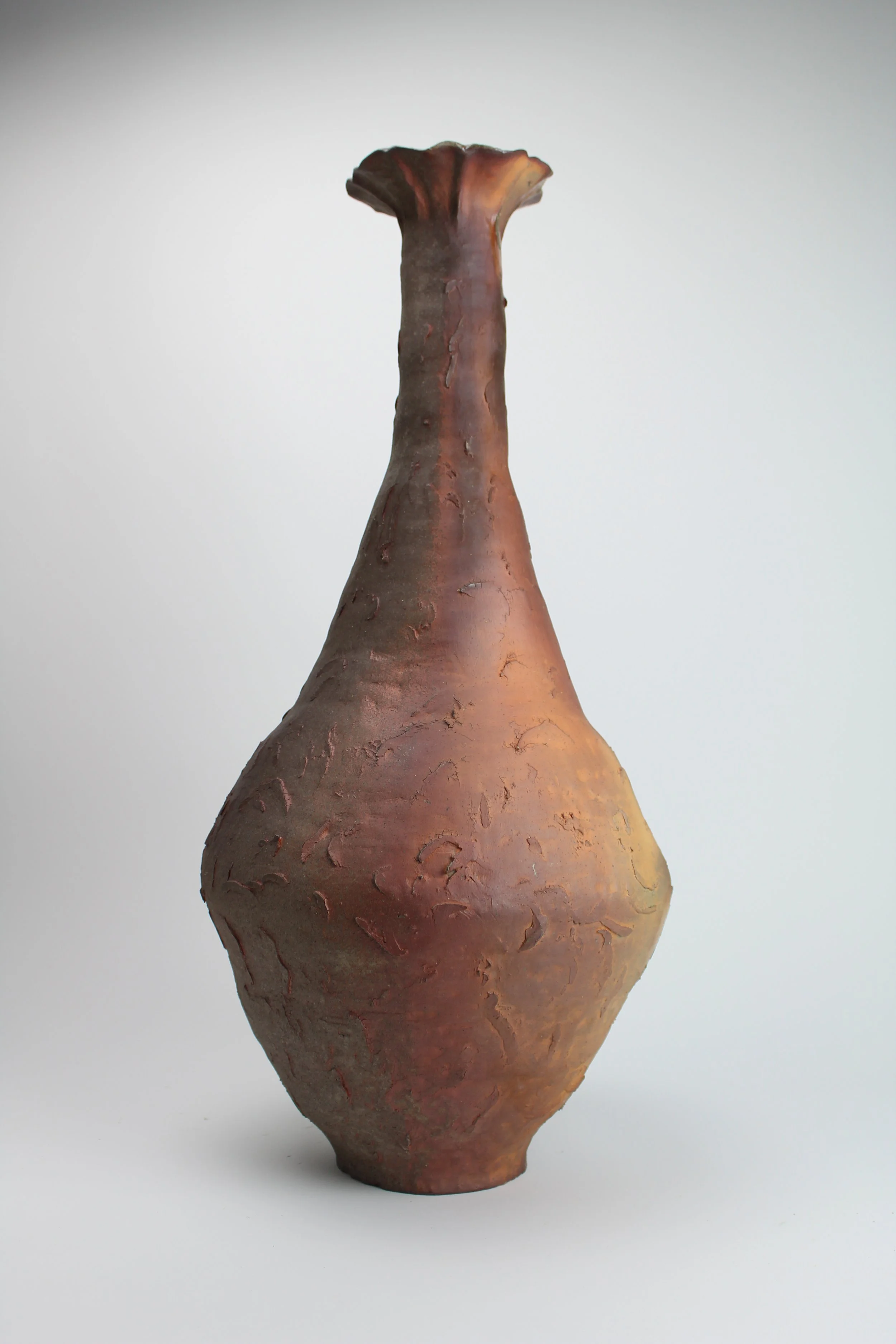 cone 10 wood fire, bauer slip, 2023