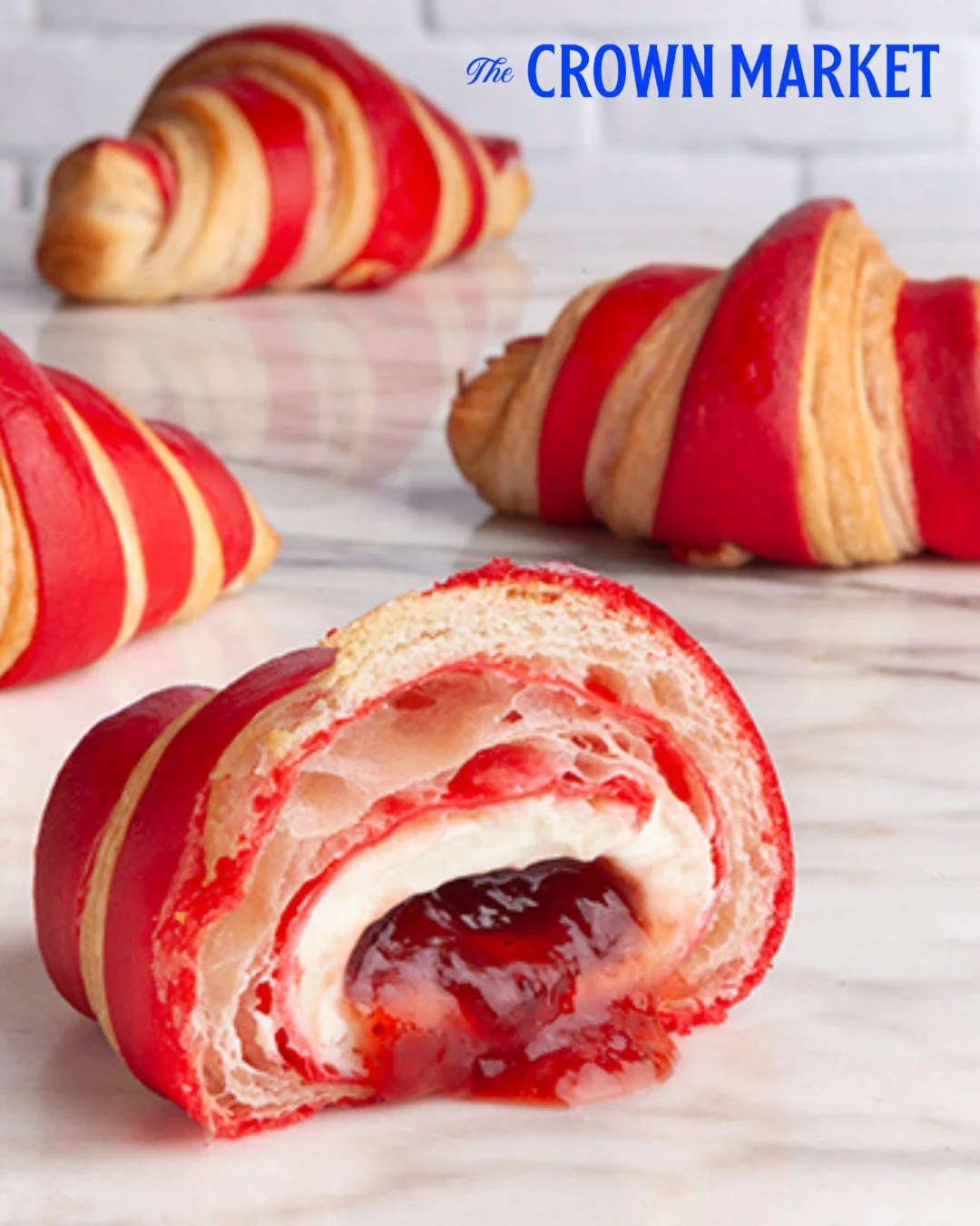 Stuck on ideas for Valentine's Day?

Try our Red Velvet Croissants!  Made fresh daily, they are a delightful, festive twist on a Crown Market classic.  Packed as a pair, this is ready to be shared, or enjoyed all to yourself - we don't judge!  Ask Rh