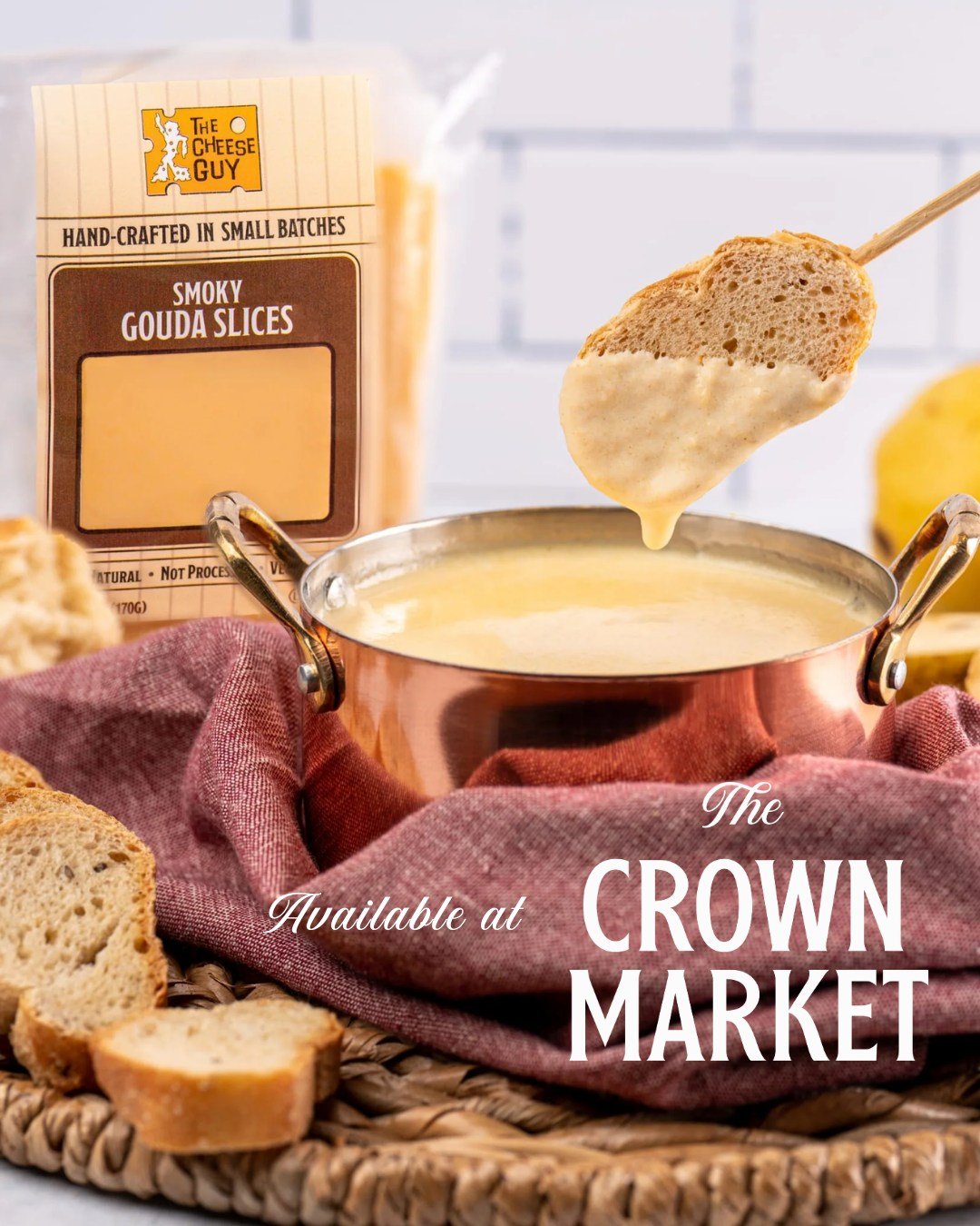 Serving Slices with @thecheeseguy at The Crown Market!

"The Cheese Guy" has revolutionized the kosher culinary scene by creating a diverse array of specialty kosher cheeses, most of which were never available in kosher varieties before. Cr