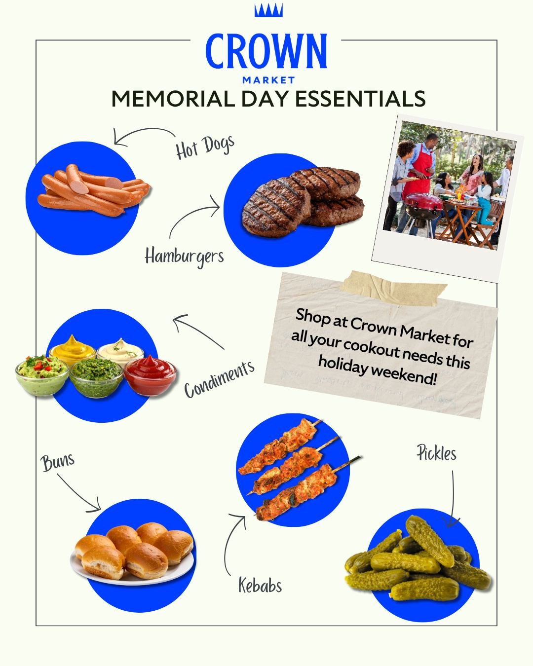 Gear up for grilling this weekend?  No need to sweat, we've got everything you need for your backyard barbecue!

From ingredients to premade sides and salads, Crown Market is here to take your meals to the next level.  Let us know in the comments wha