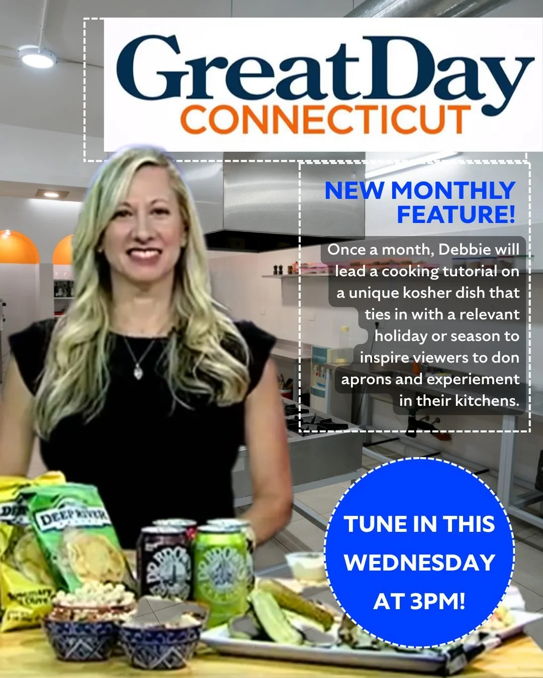 We're thrilled to announce that our managing partner, Debbie Raviv, will be featured on a monthly basis on Great Day CT!

Tune in this Wednesday, 6/10 at 3pm on WFSB for a simple but flavorful dish that will be perfect for Father's Day - Steak kabobs