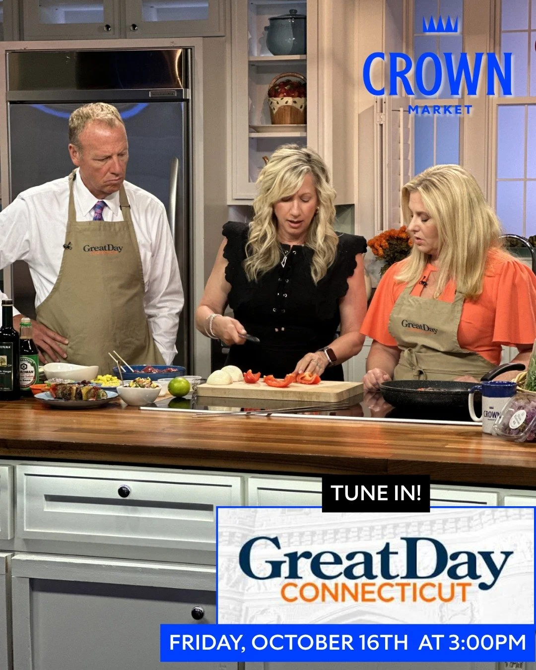 Shhhh, our favorite show is on!!

@sweetlifebydebbieraviv is back on @greatdayconnecticut this Friday, October 16th at 3pm!  Tune in for a flavorful fall recipe as well as a sneak peek of our Thanksgiving menu.  And as always, if you miss it, no stre