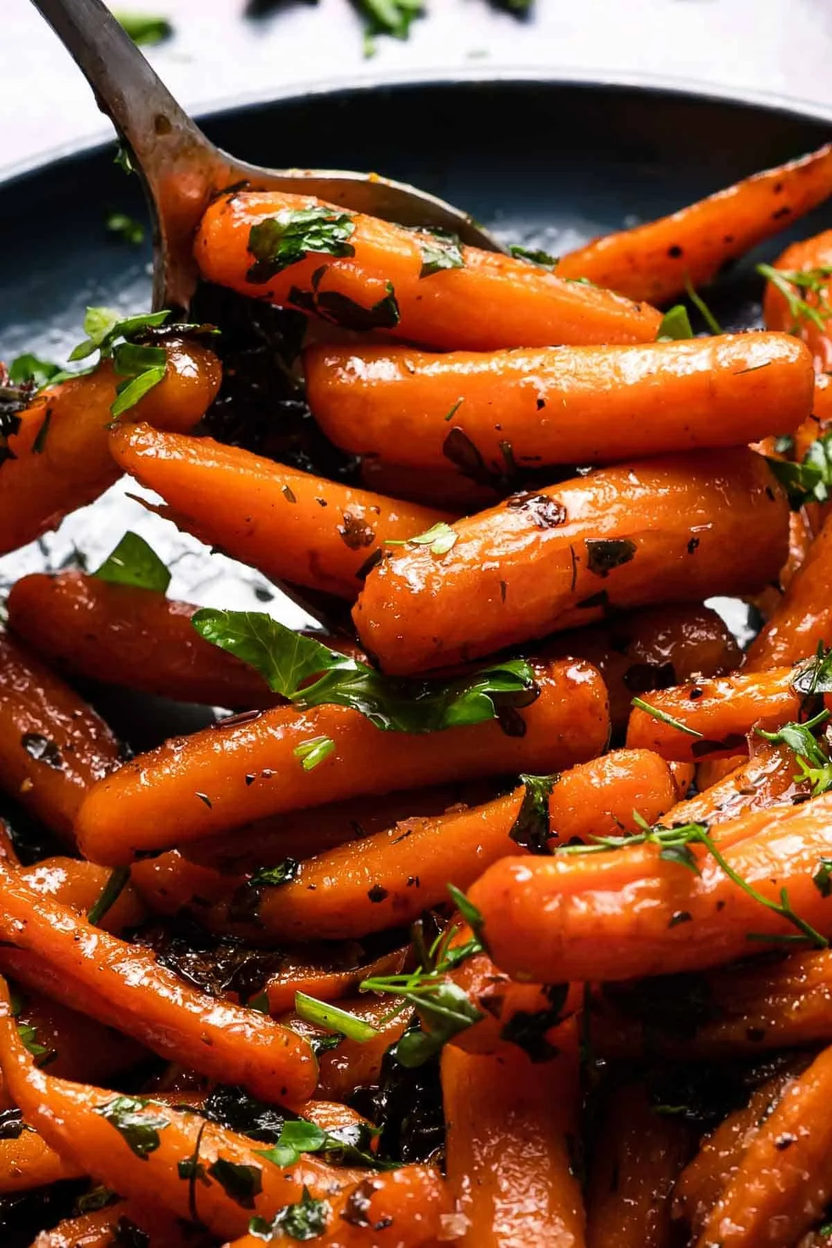 Orange glazed baby carrots