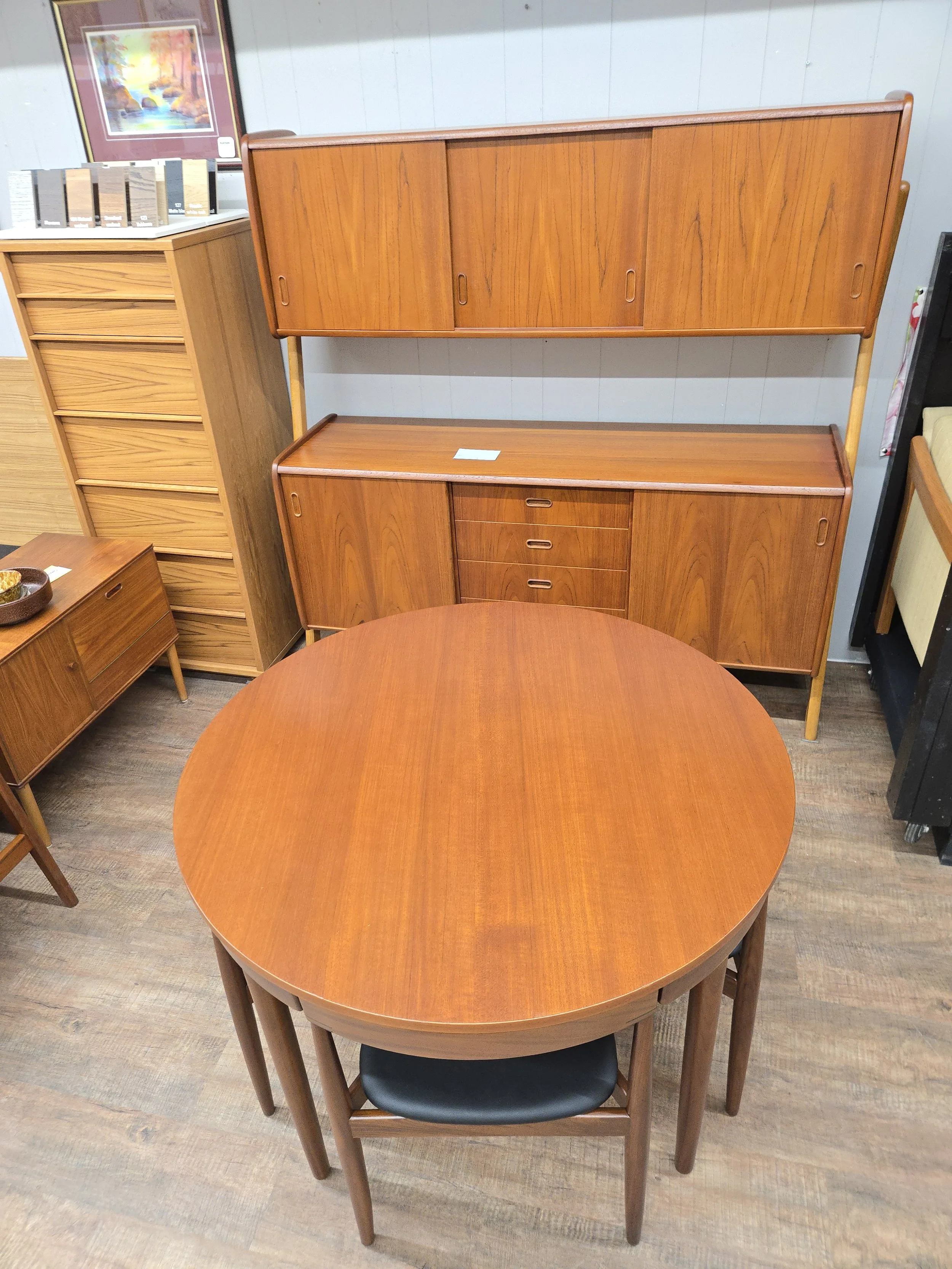 Hans Olsen Roundette Table Set in Teak