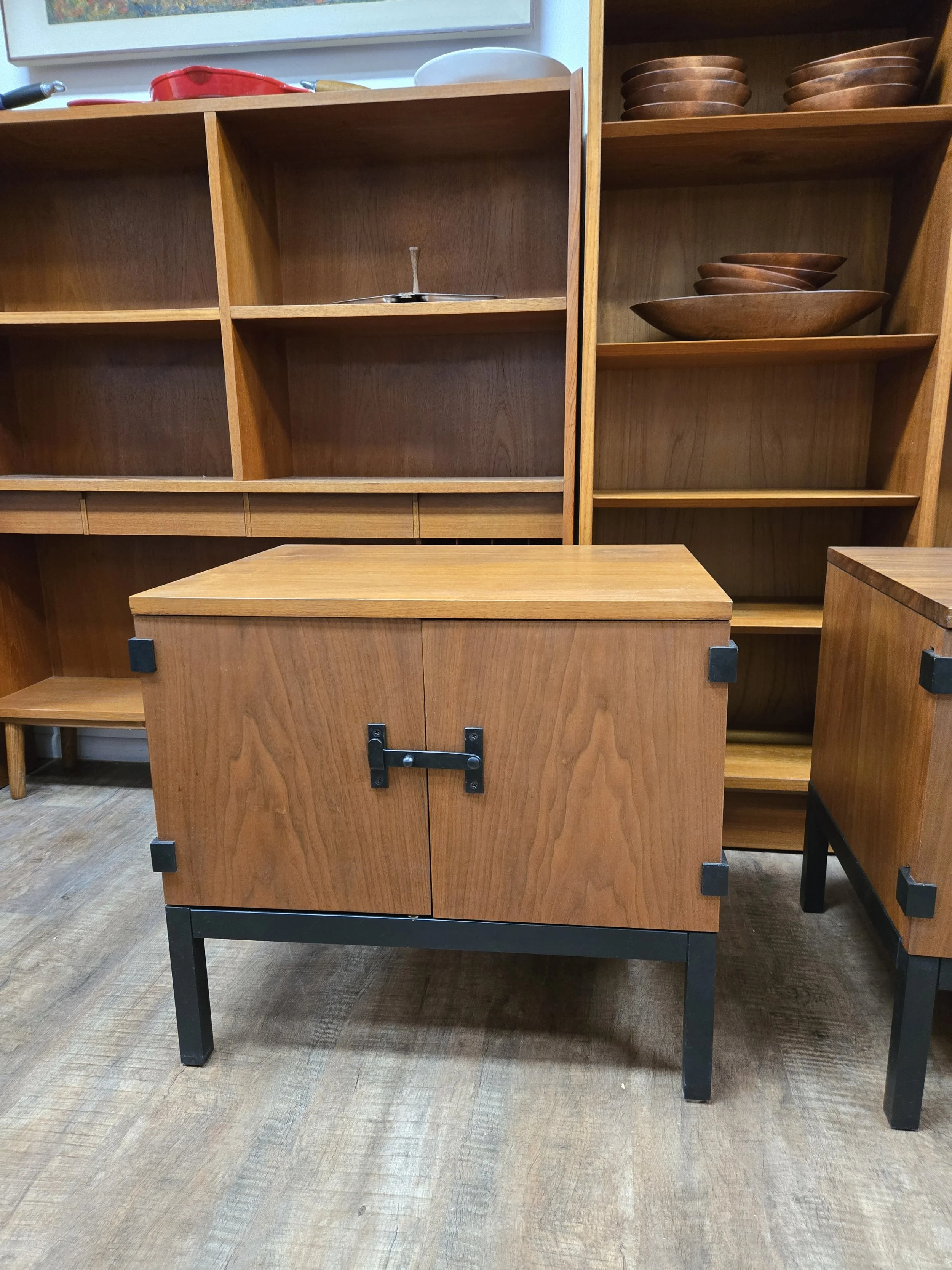 Mid century walnut nightstands/ end tables