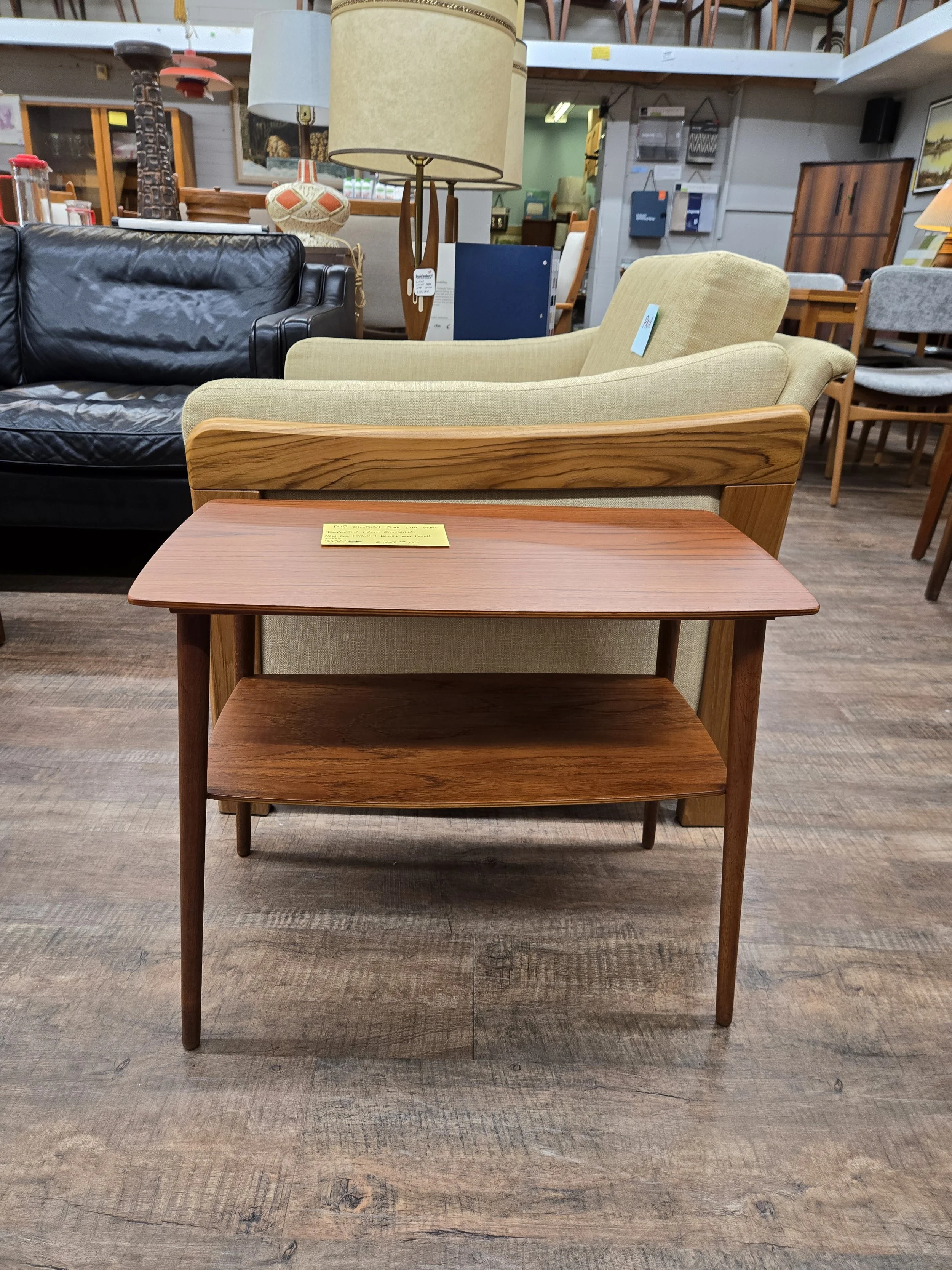 Mid century modern teak side table