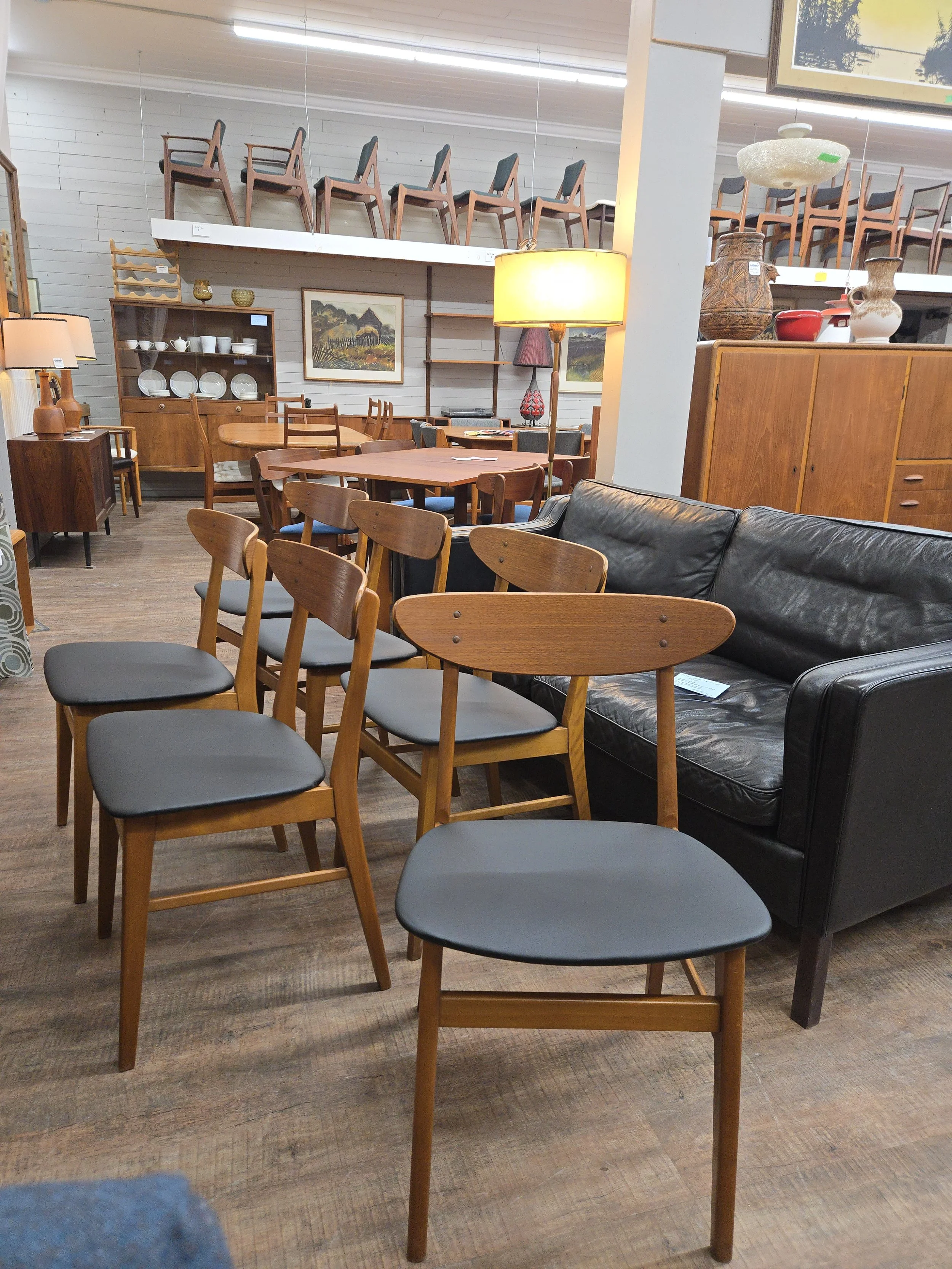 Set of 6 Vintage teak dining chairs by Farstrup