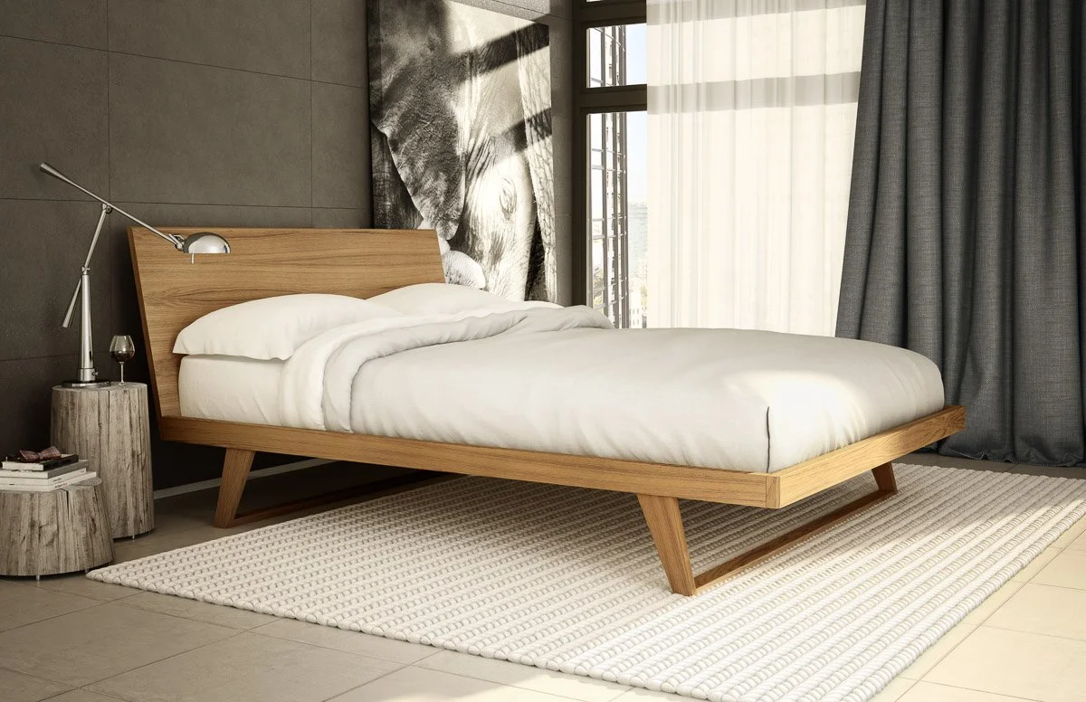 Canadian made Teak platform bed by Mobican