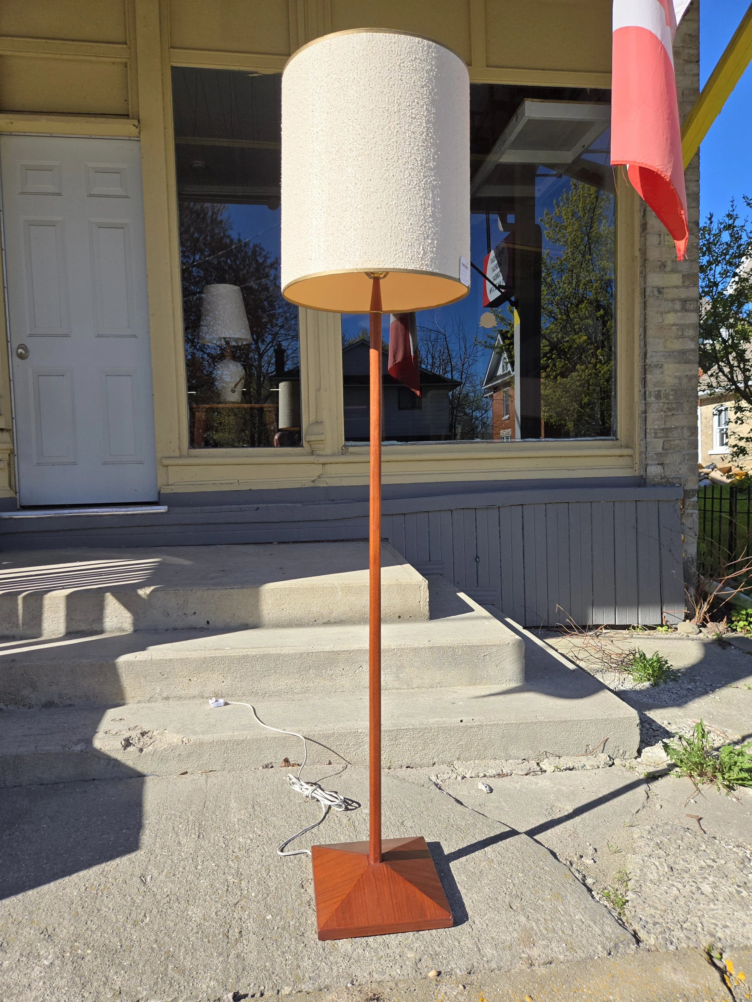 Vintage Danish floor lamp in teak