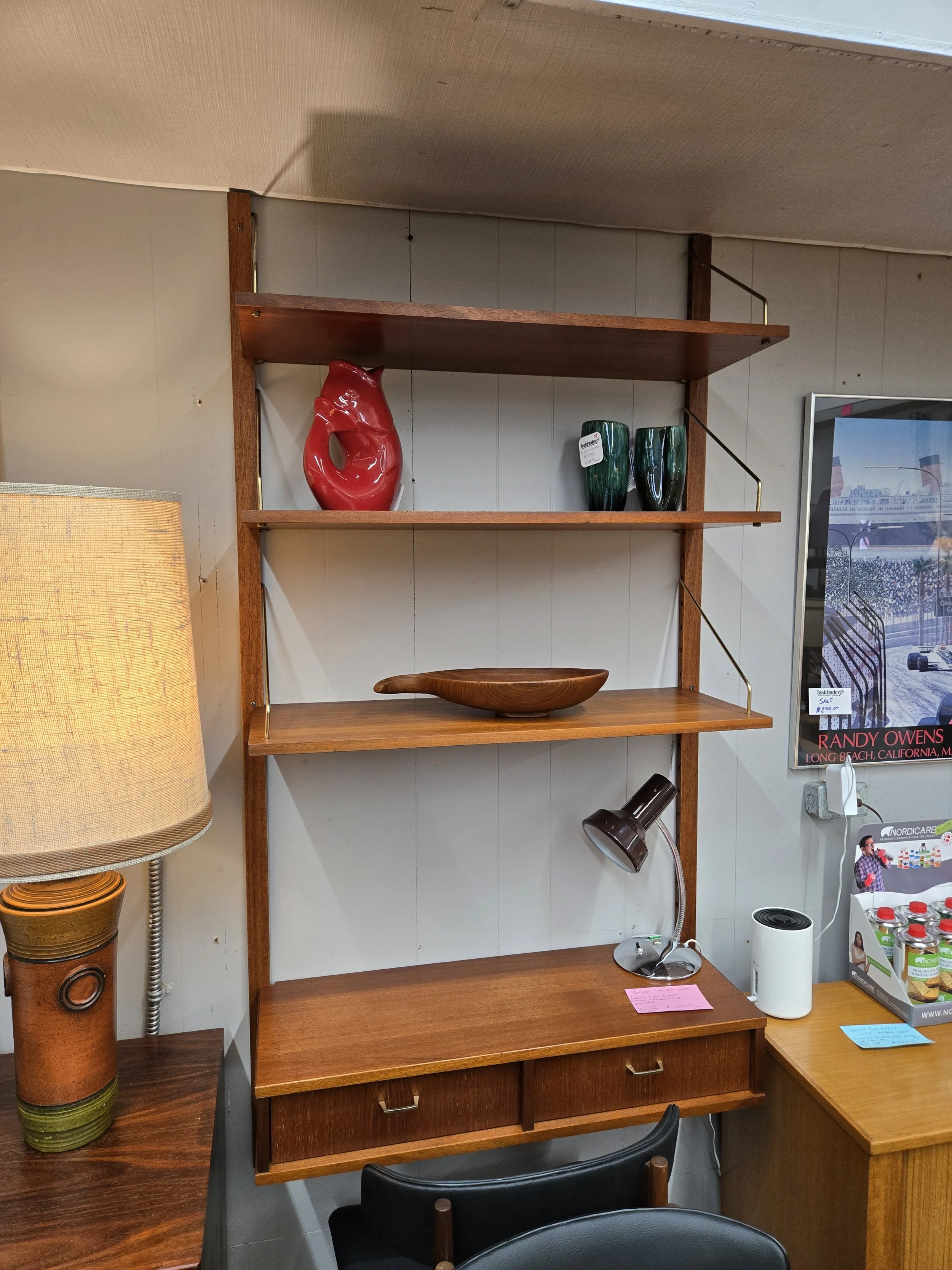 Vintage Danish teak wall system