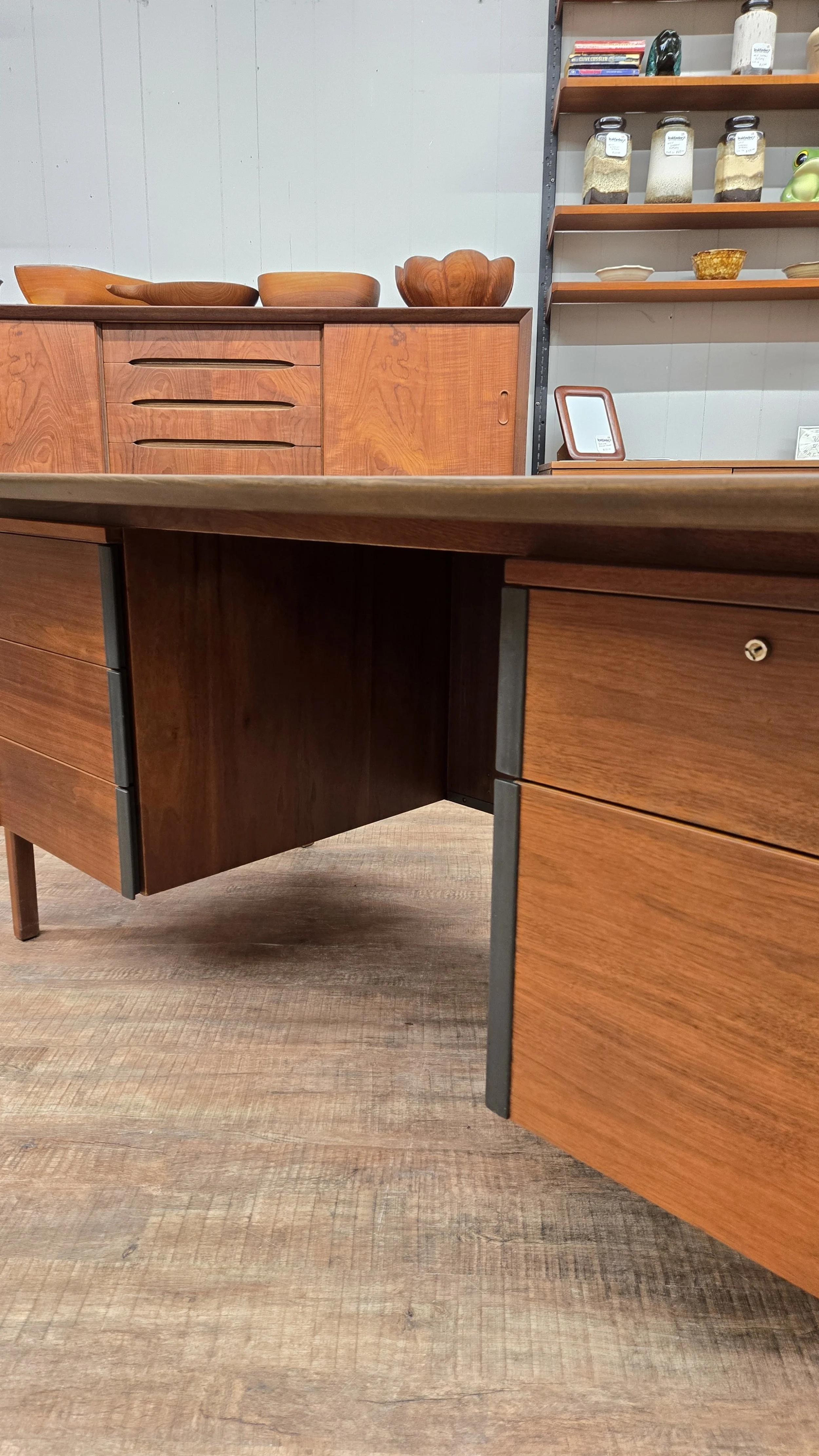 Mid century modern Walnut executive desk