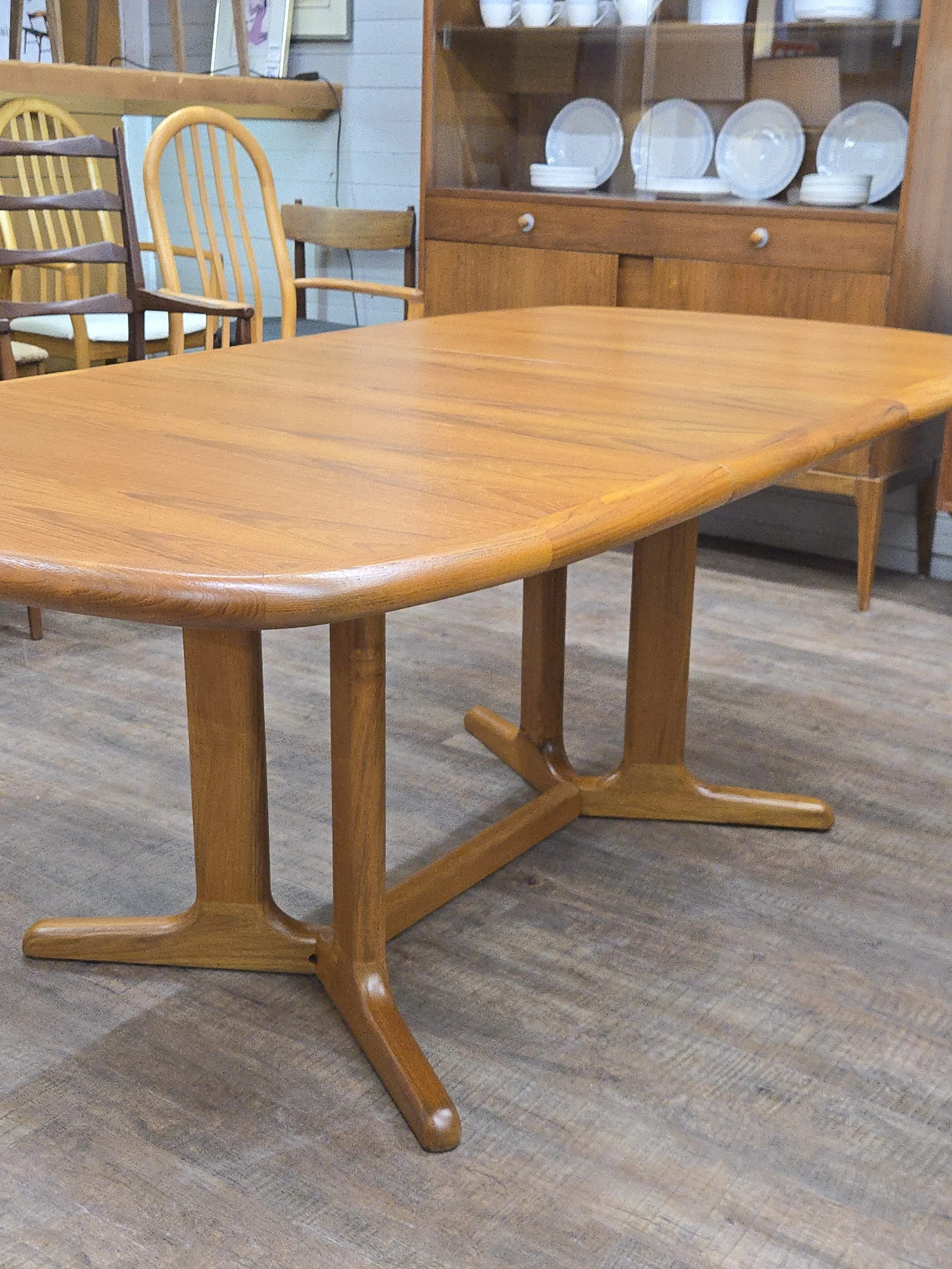 Oval Vintage Teak Dining Table with Eco Finish