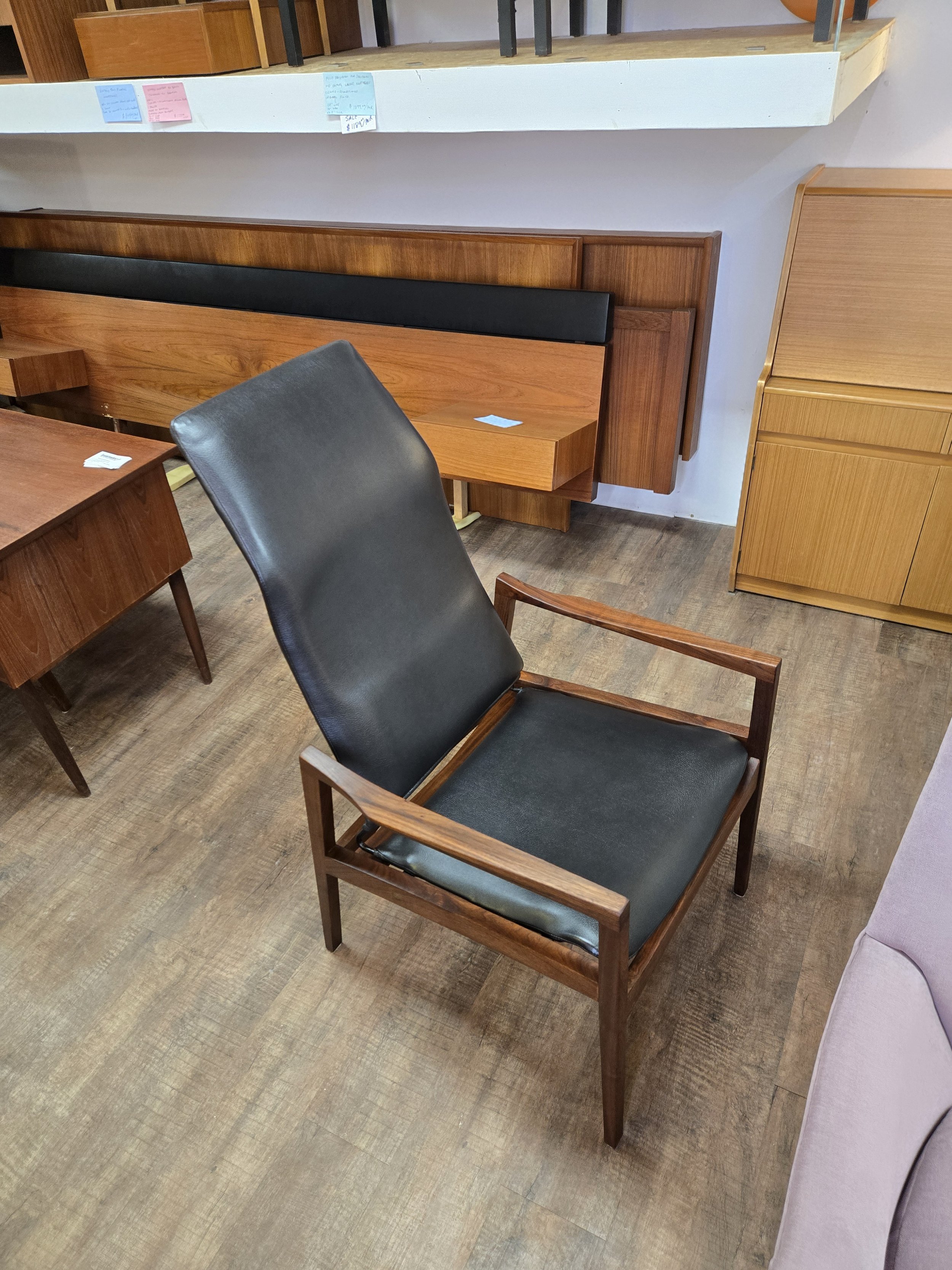 Mid-Century Modern High Back Lounge Chair