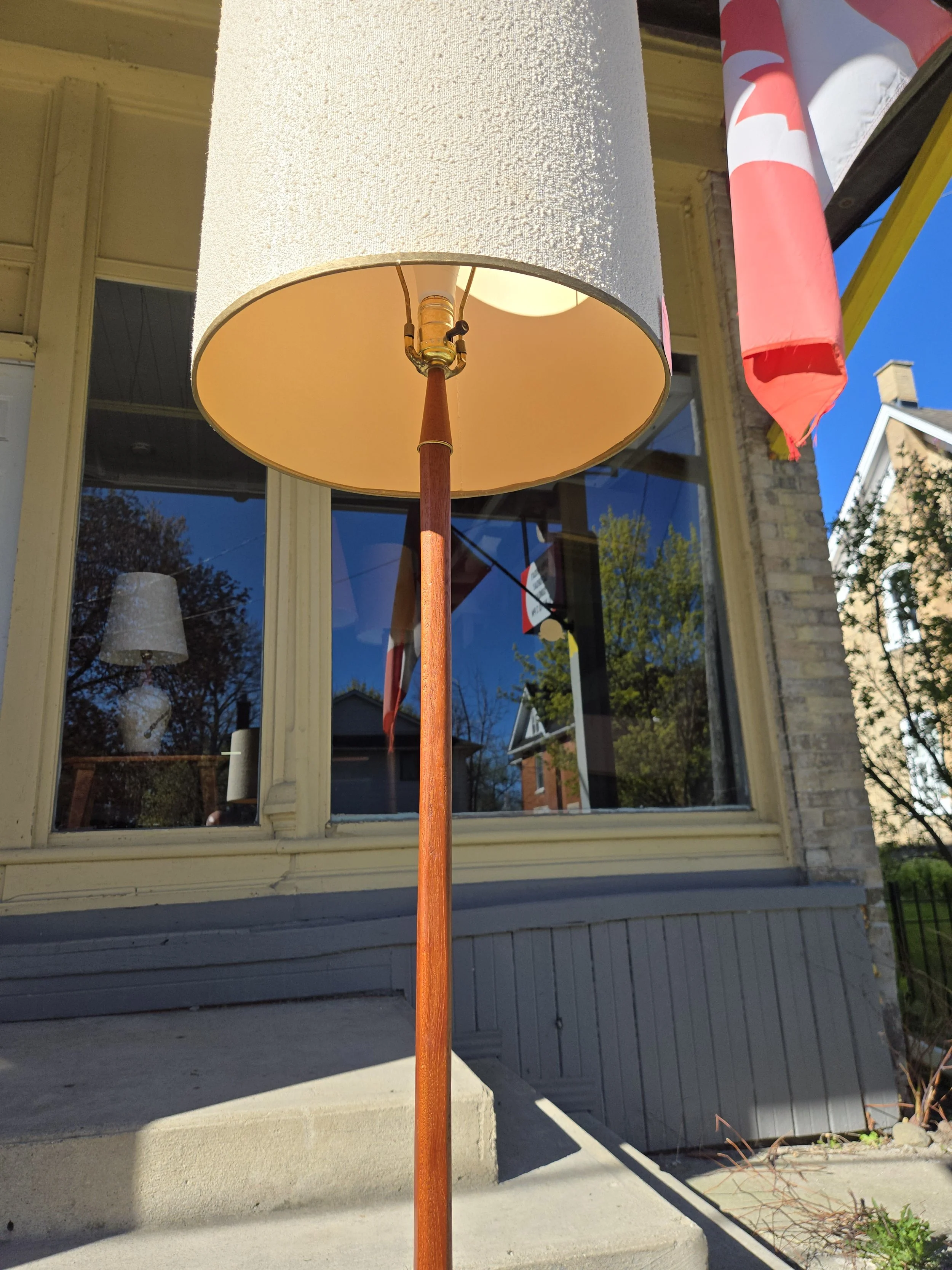 Vintage Danish floor lamp in teak