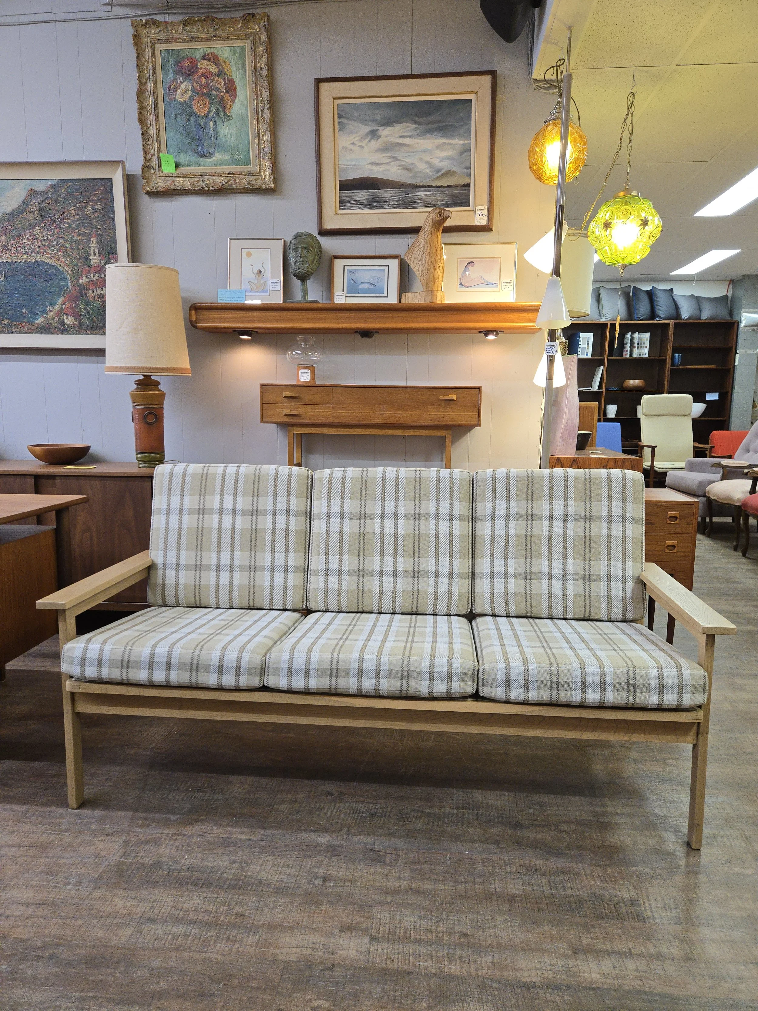 Vintage Danish Oak Sofa - 1960s