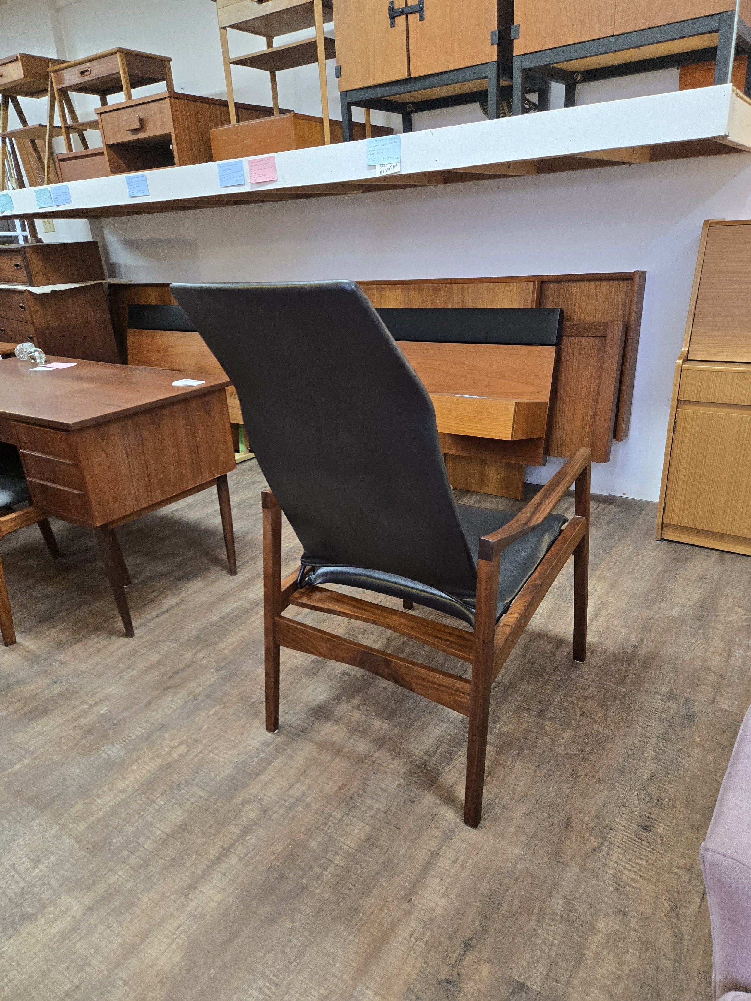 Mid-Century Modern High Back Lounge Chair