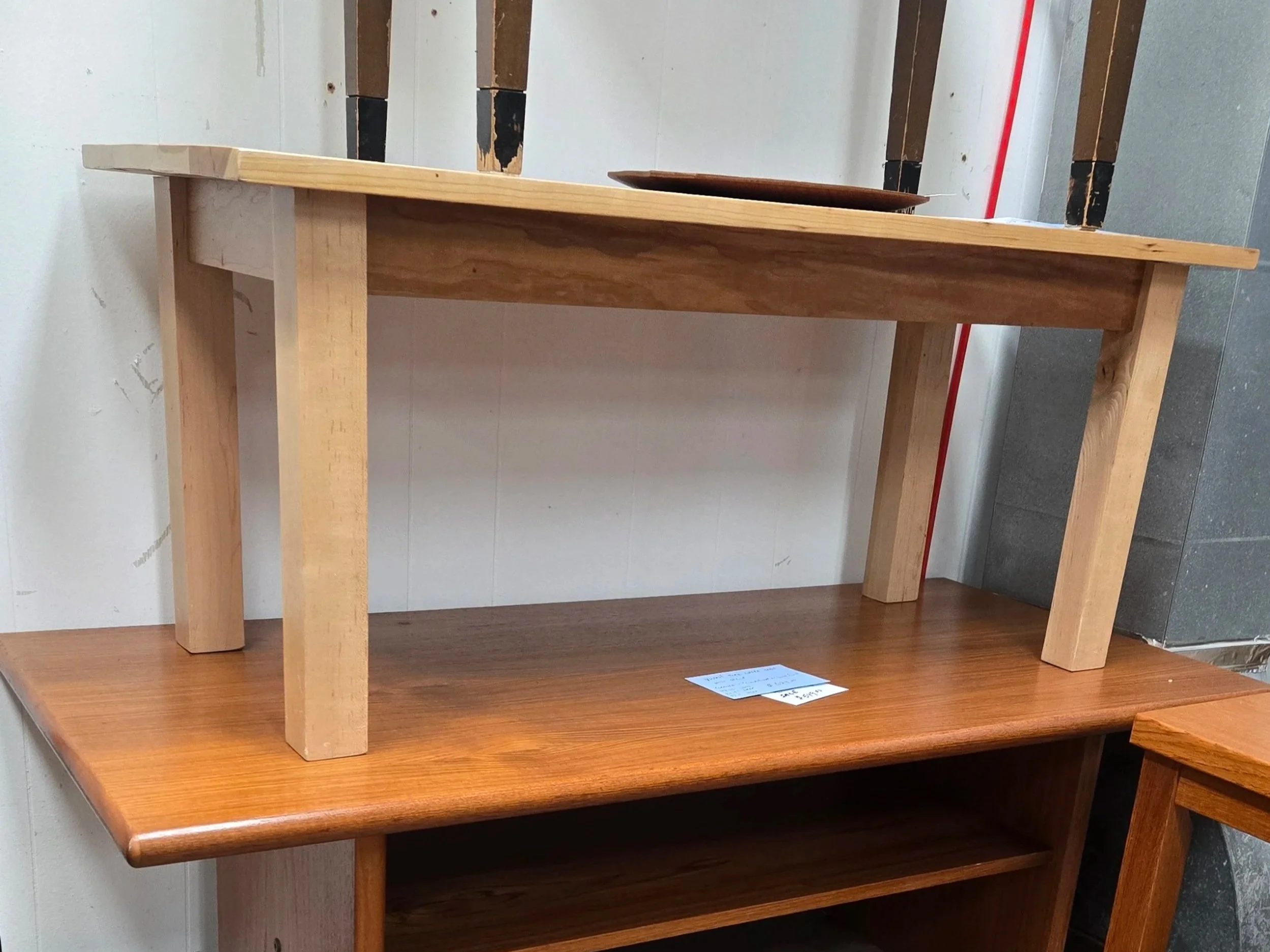 Solid cherry wood coffee table
