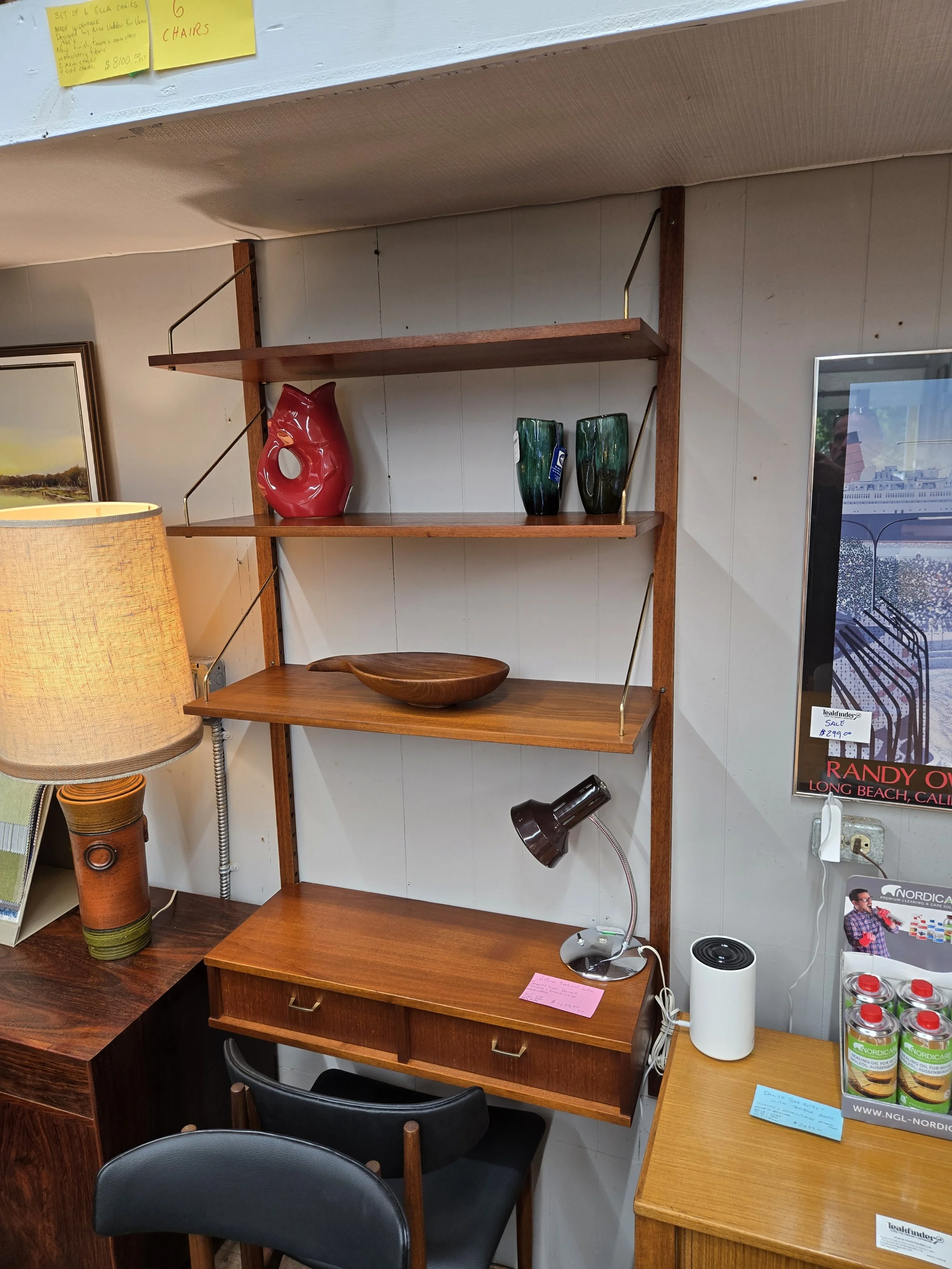 Vintage Danish teak wall system