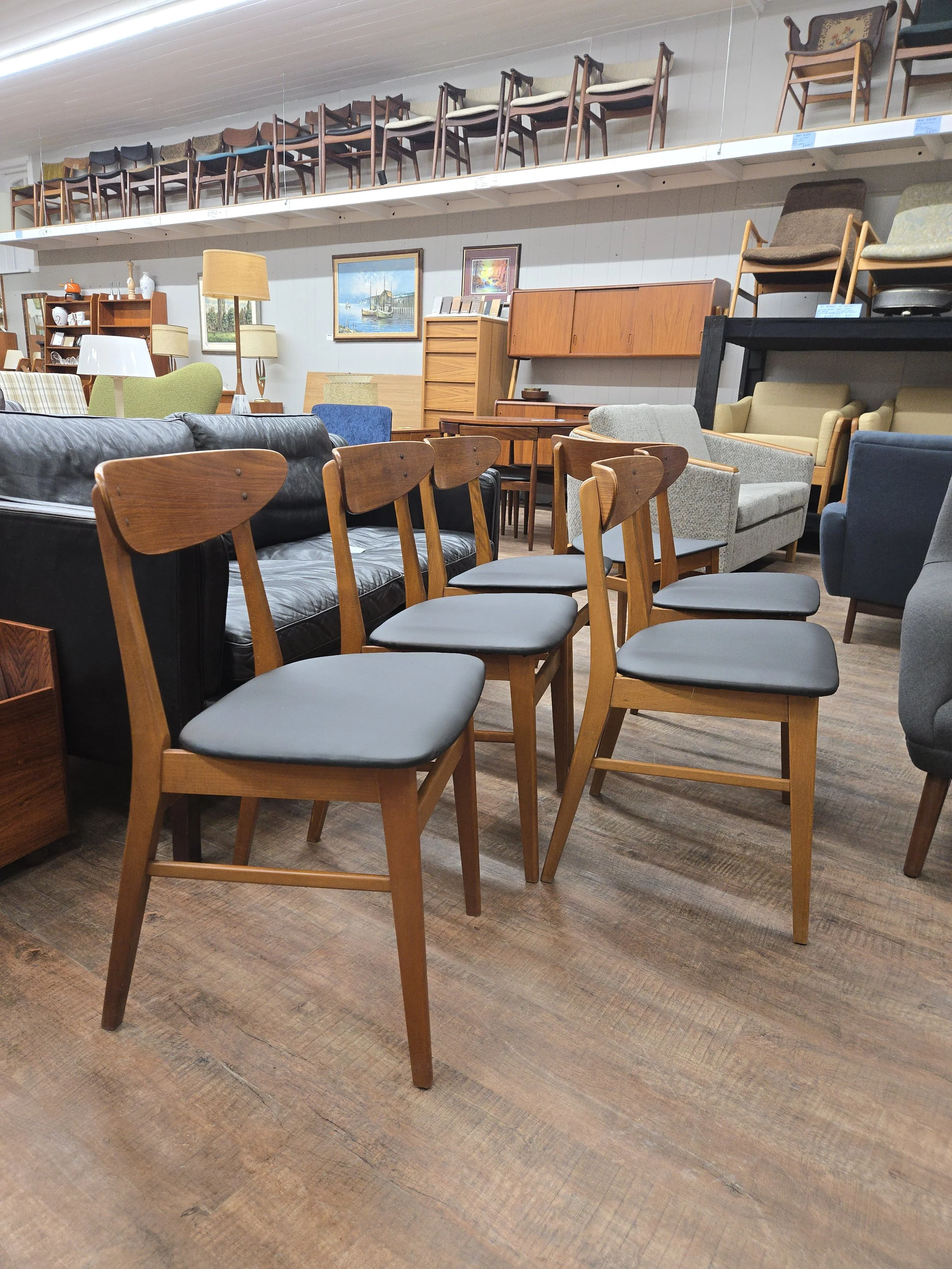 Vintage teak dining chairs by Farstrup