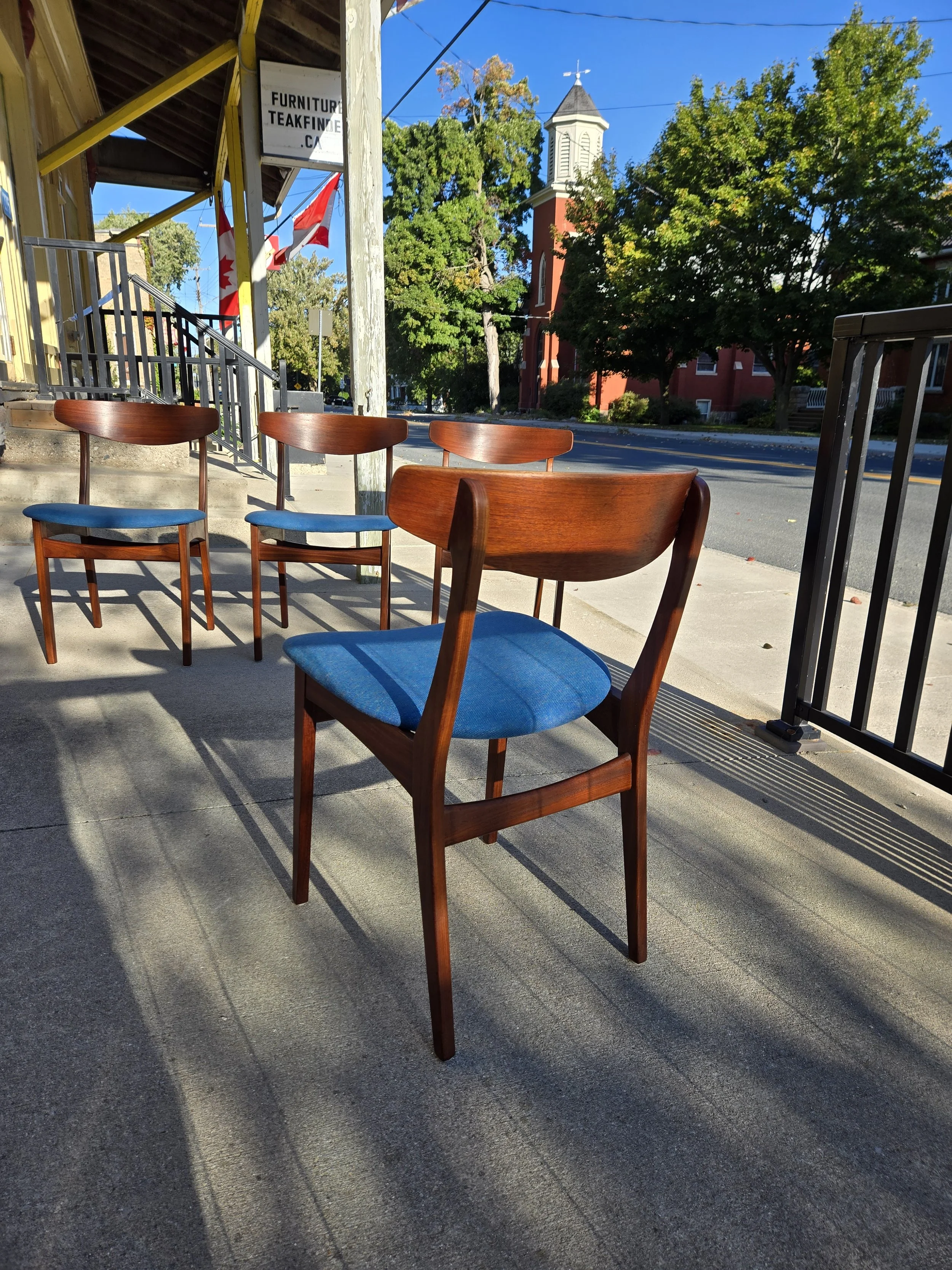 Mid-Century Modern Teak Dining Chair Set