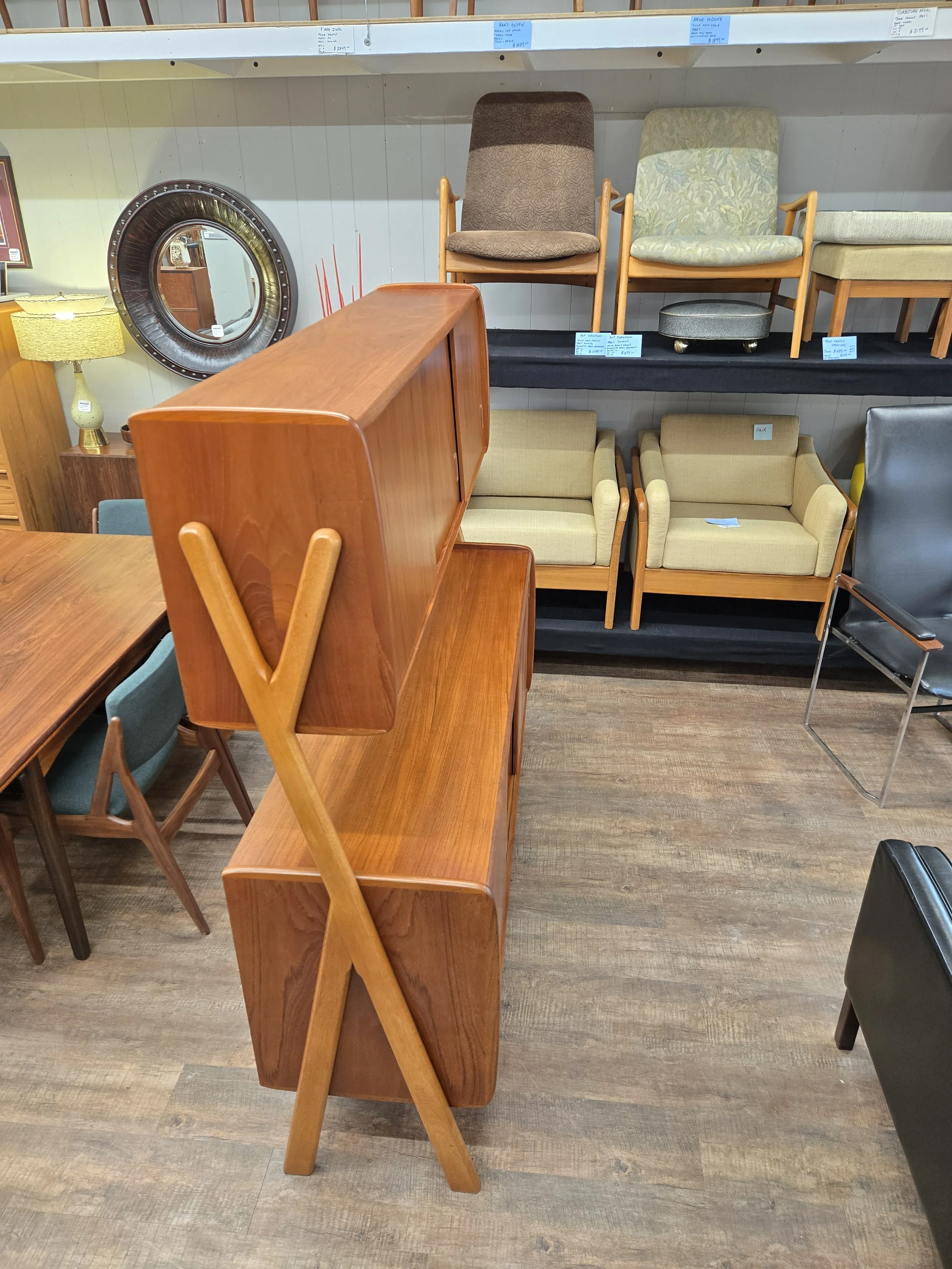 Teak Buffet and Hutch by Kurt Ostervig