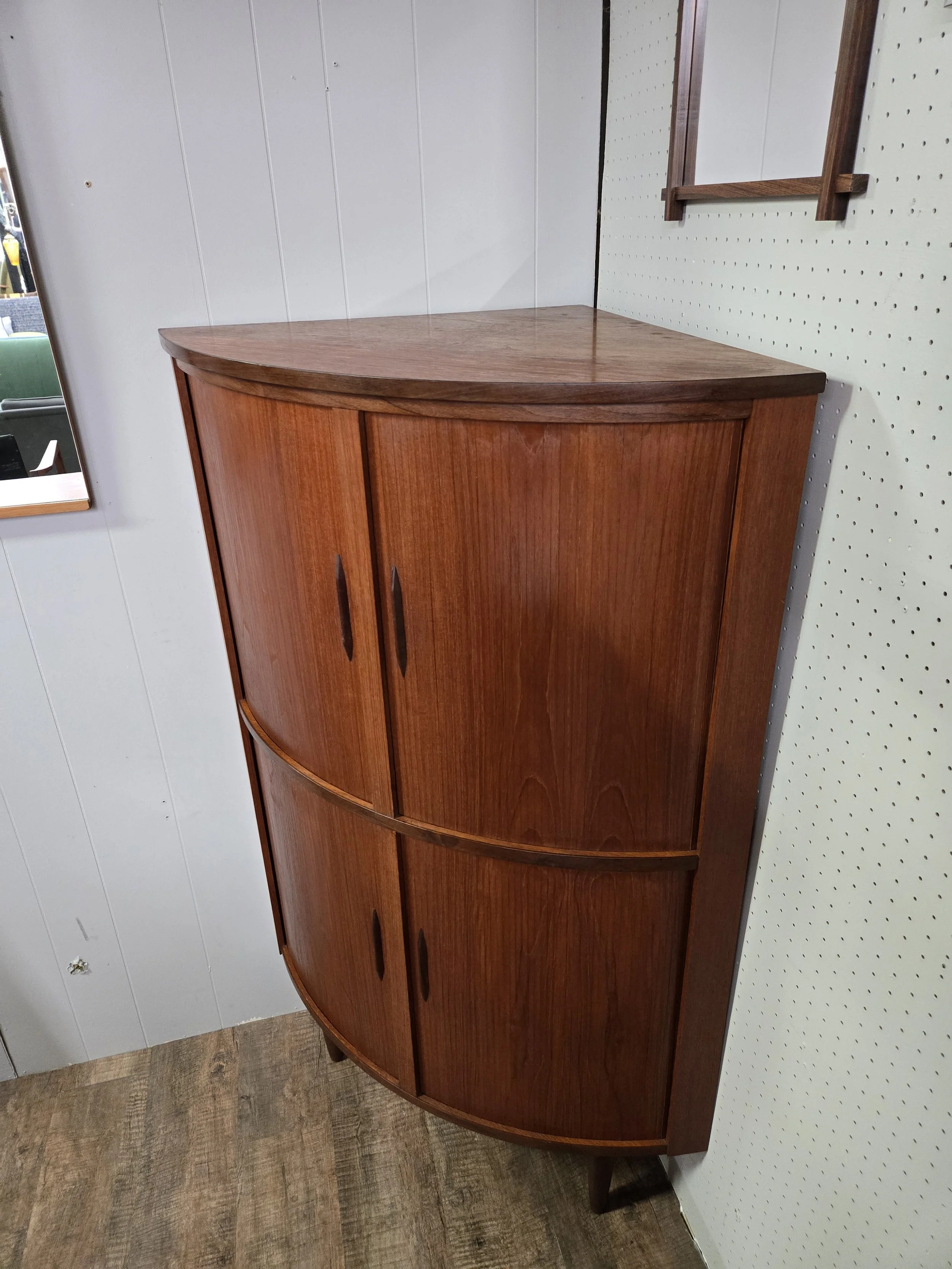 Mid century Danish Teak Corner Cabinet