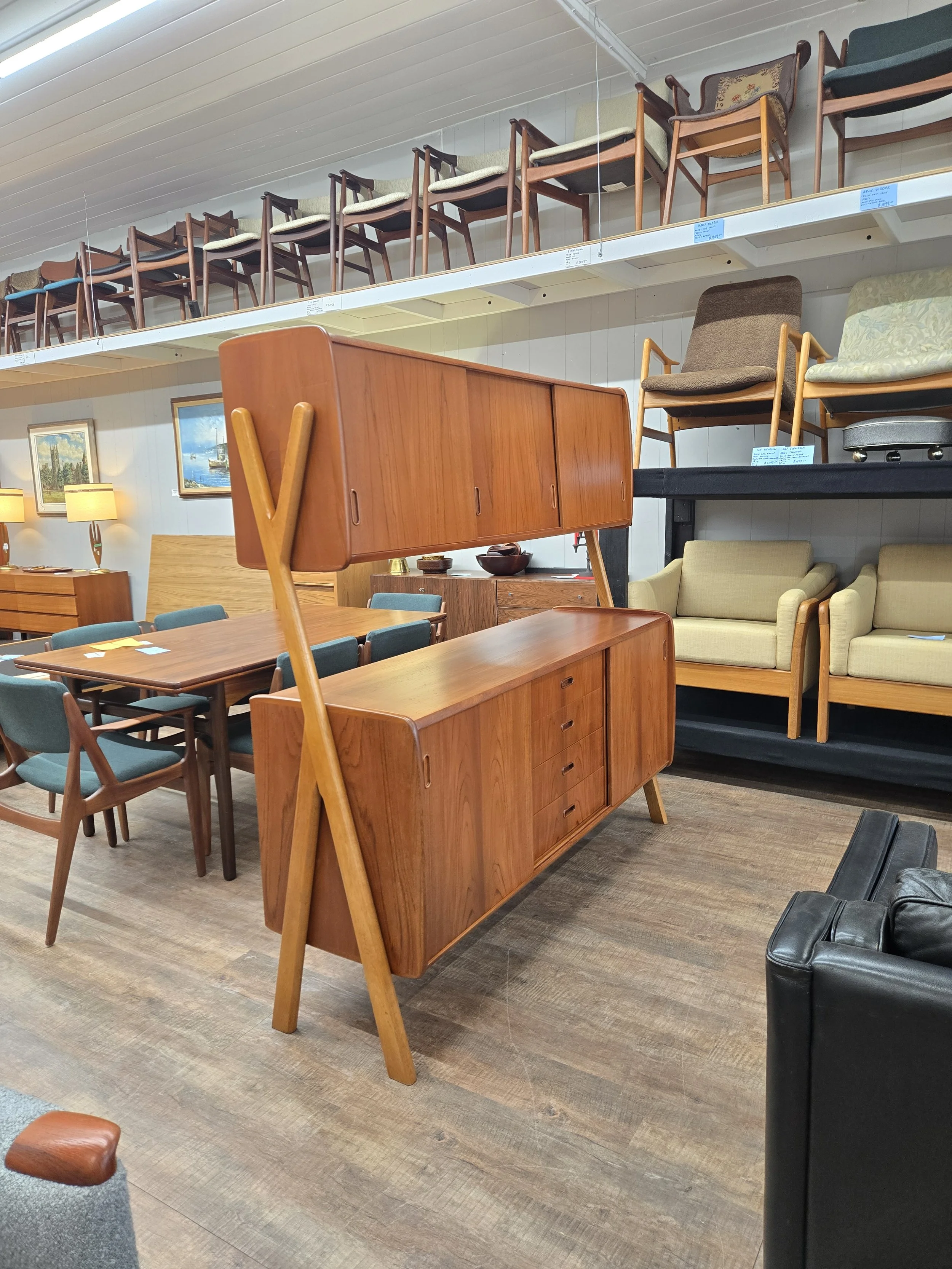 Teak Buffet and Hutch by Kurt Ostervig