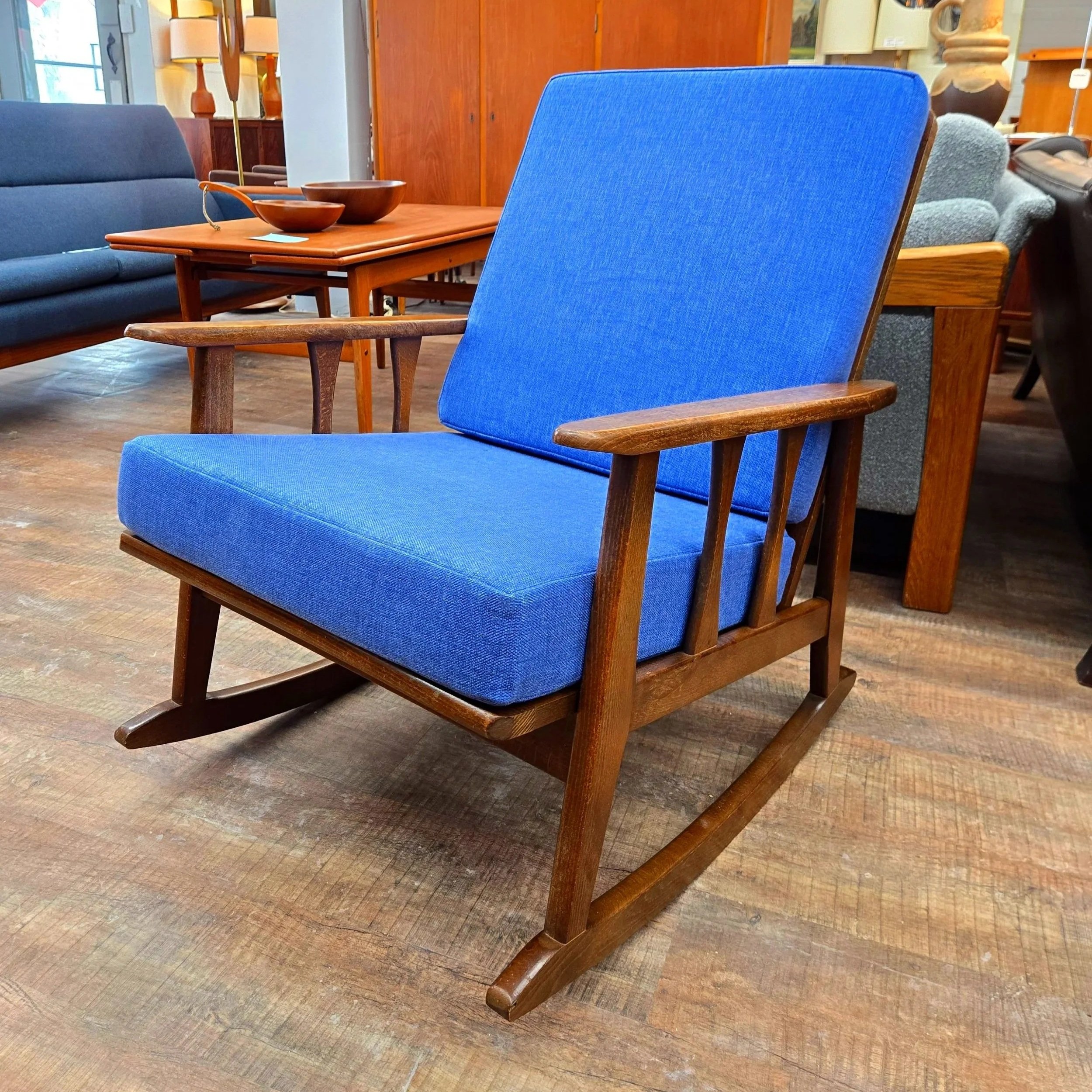 Vintage Rocking Chair - Mid-Century Upholstered Comfort