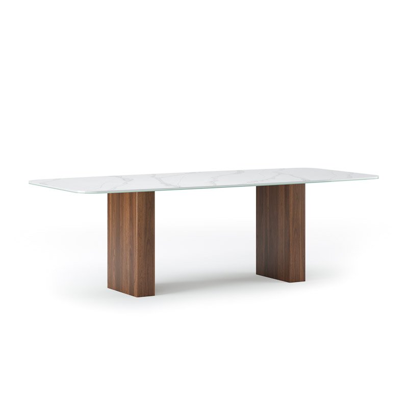 Canadian made Nathalie elliptical table (42”/38” x 76”) with porcelain top (3NAT4276P)