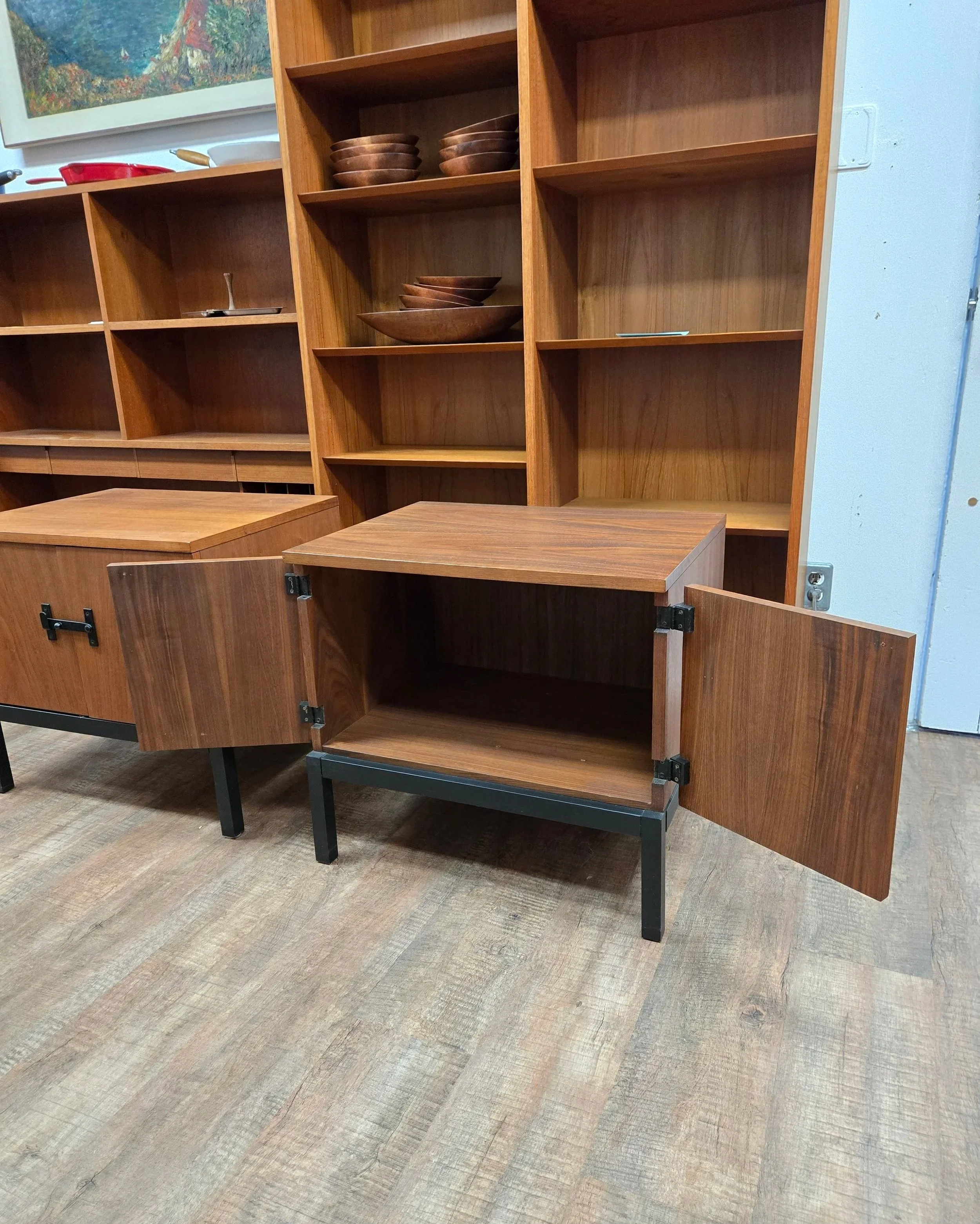 Mid century walnut nightstands/ end tables