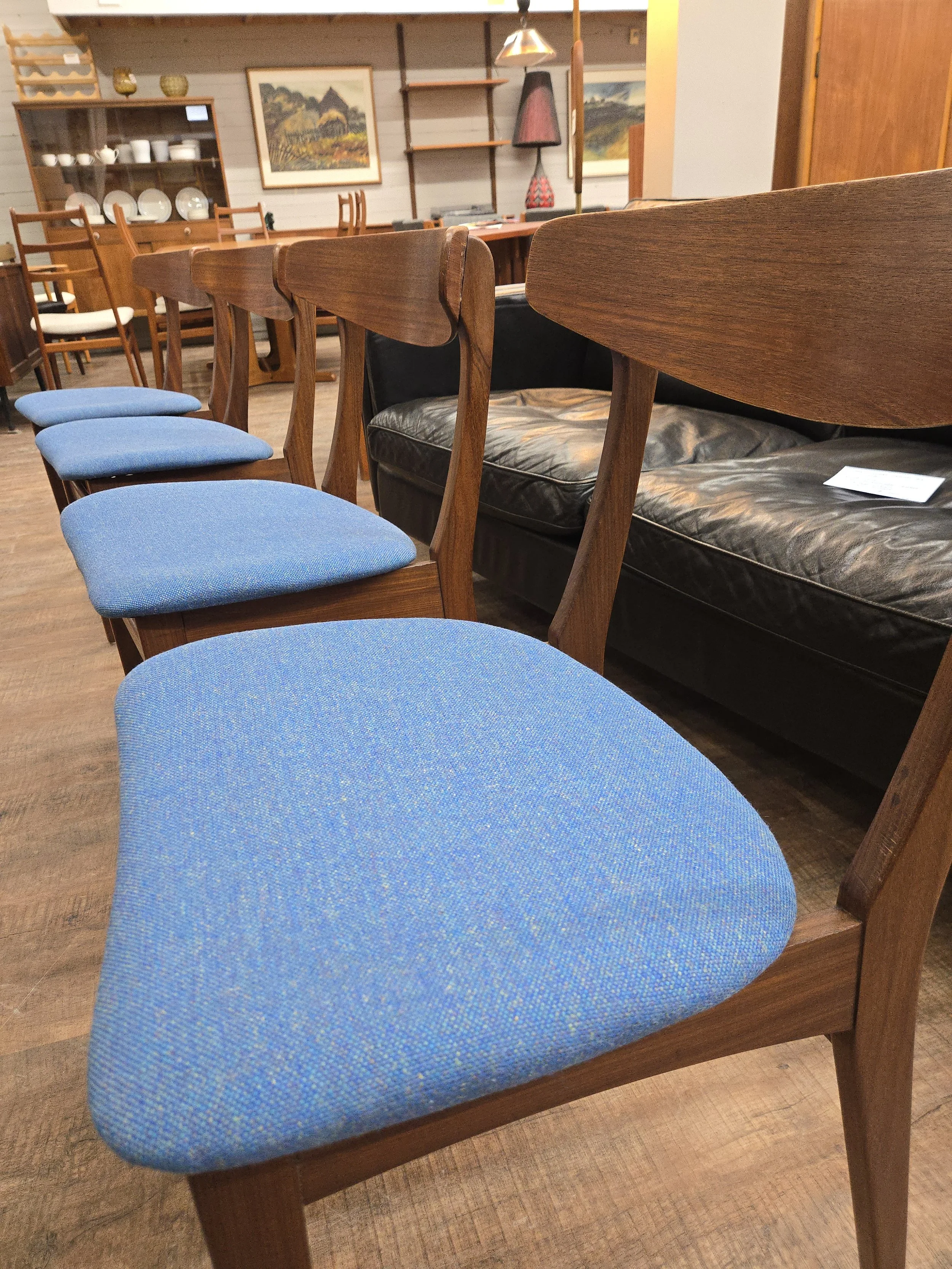 Mid-Century Modern Teak Dining Chair Set